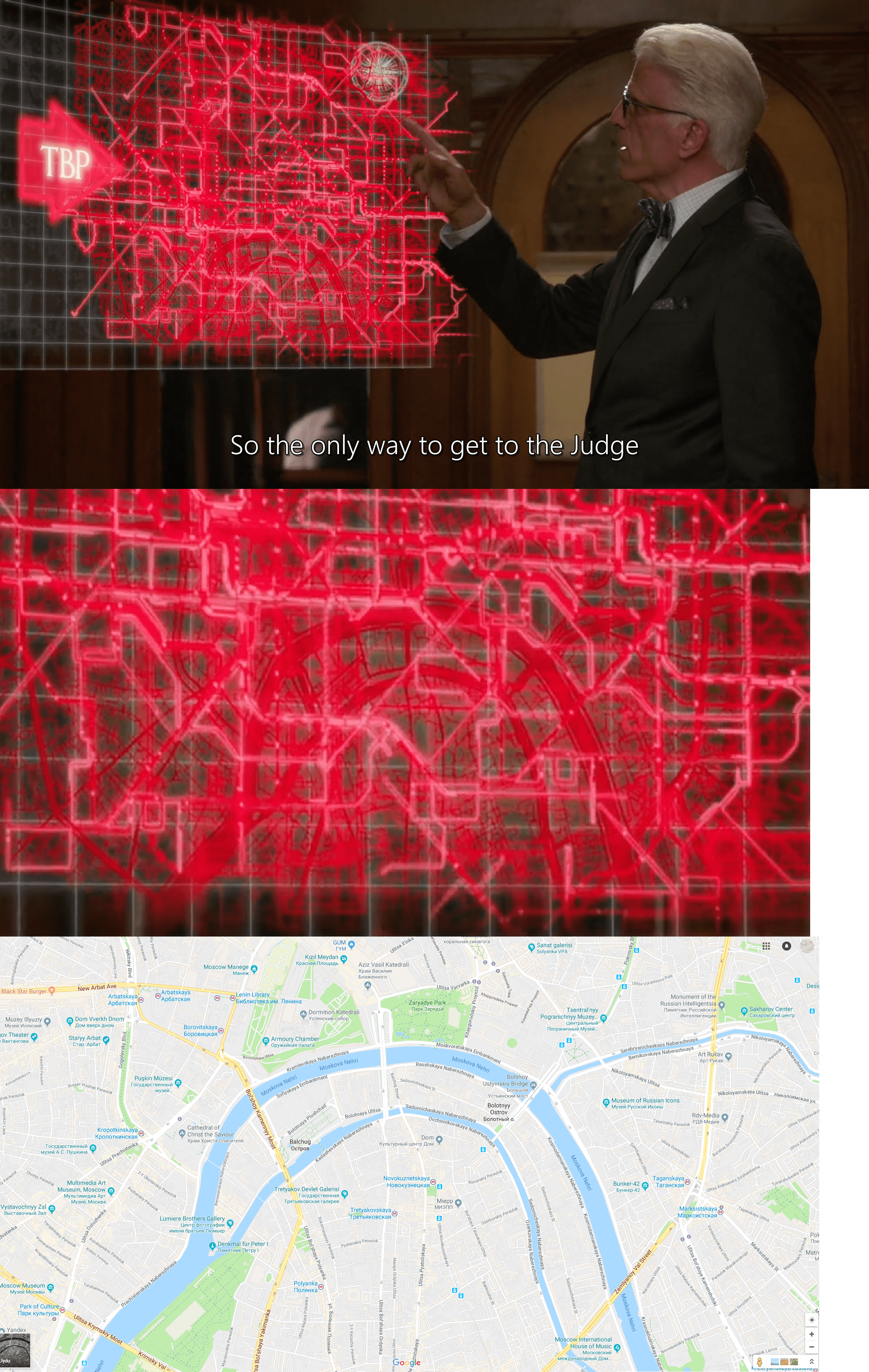 [S02E10] The Bad Place is a forked up Moscow, according to Michael's