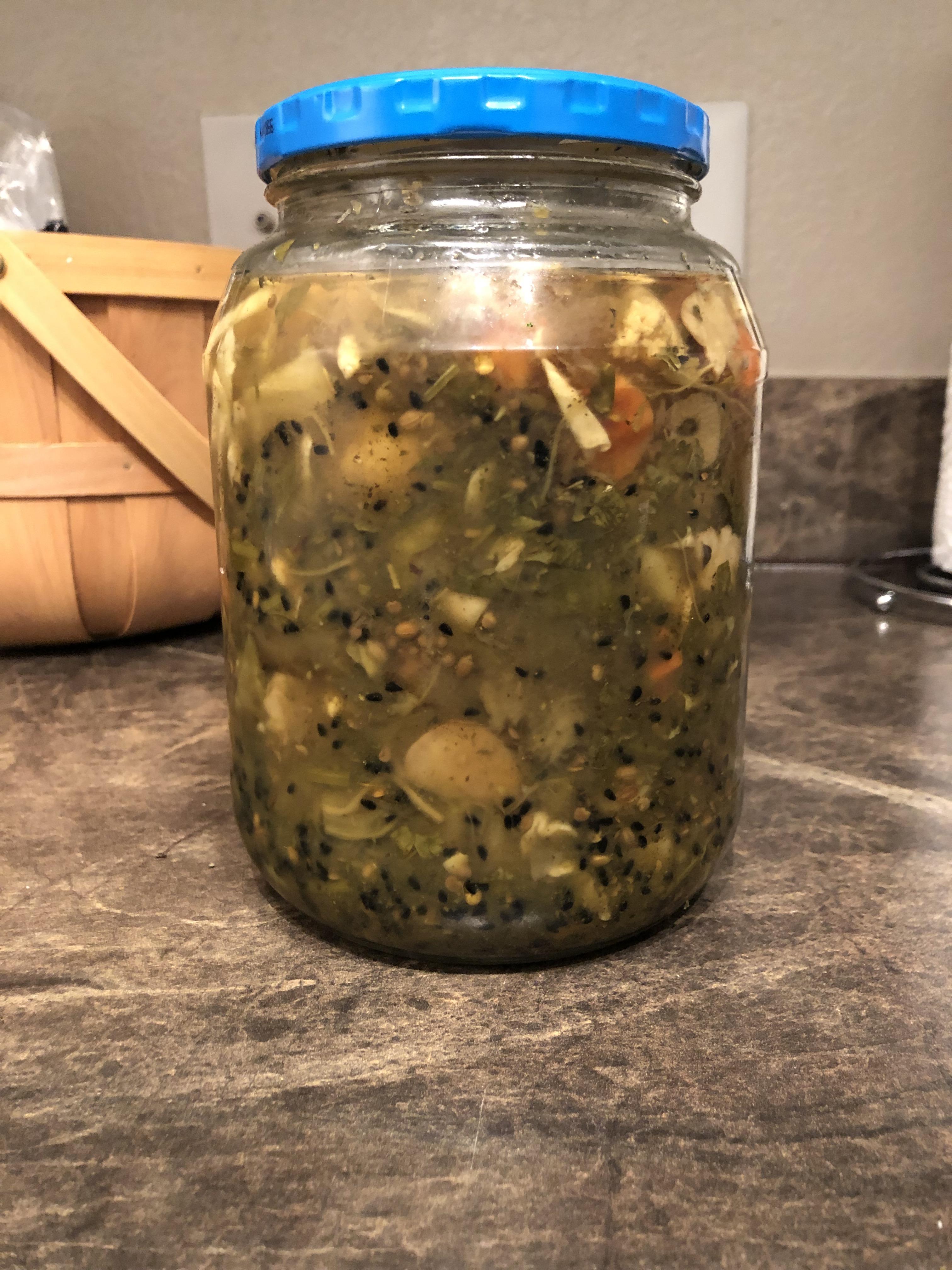 Persianstyle fermented vegetables known as “Torshi” that my grandma