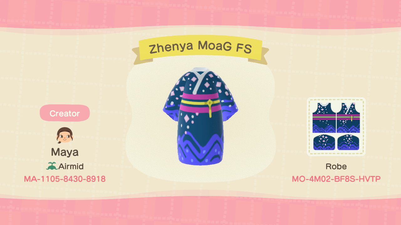 I made Zhenya's Memoirs of a Geisha dress into an ACNH yukata design