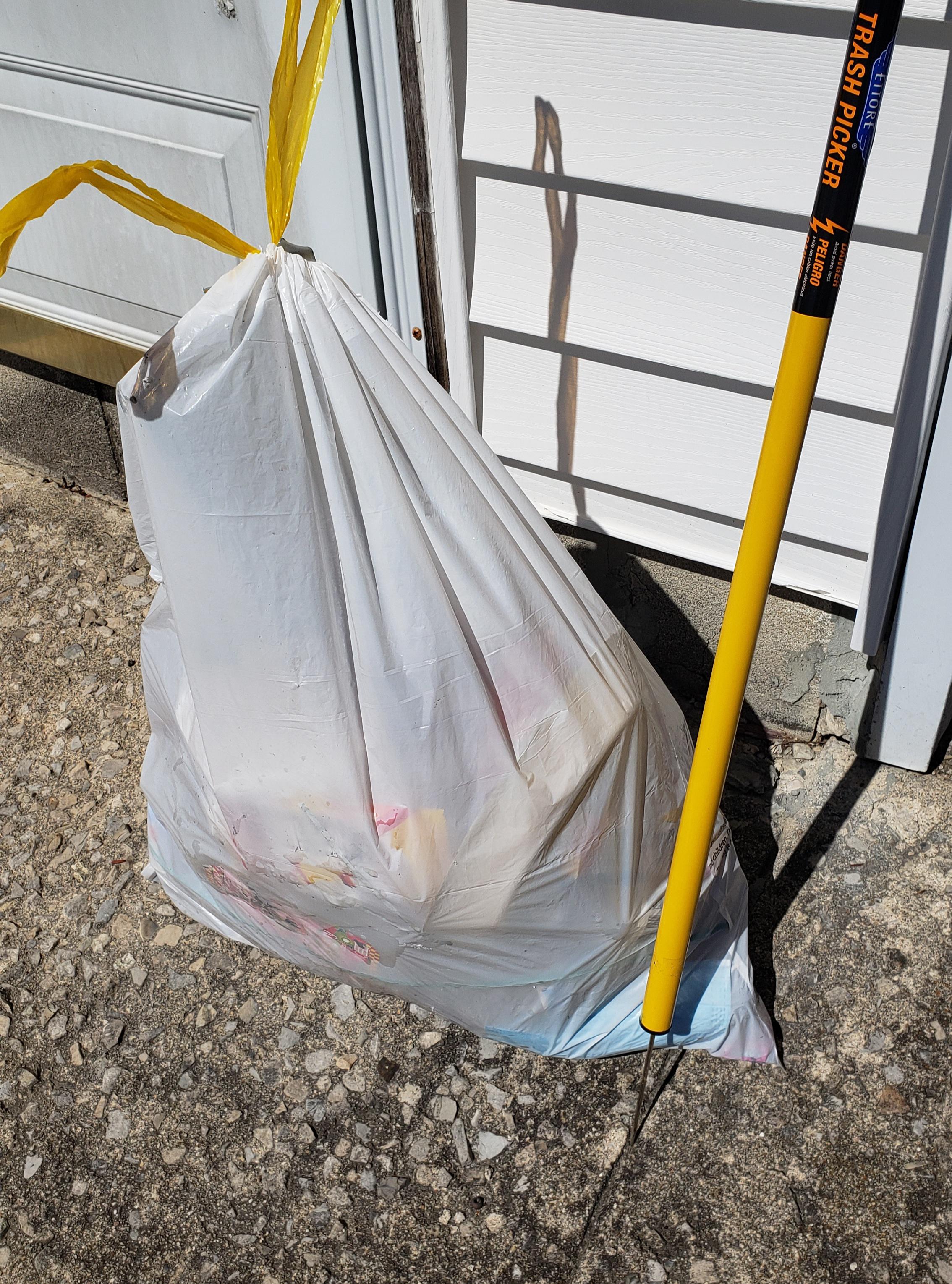 My trash picker arrived today and this is the trash my 4 year old & I