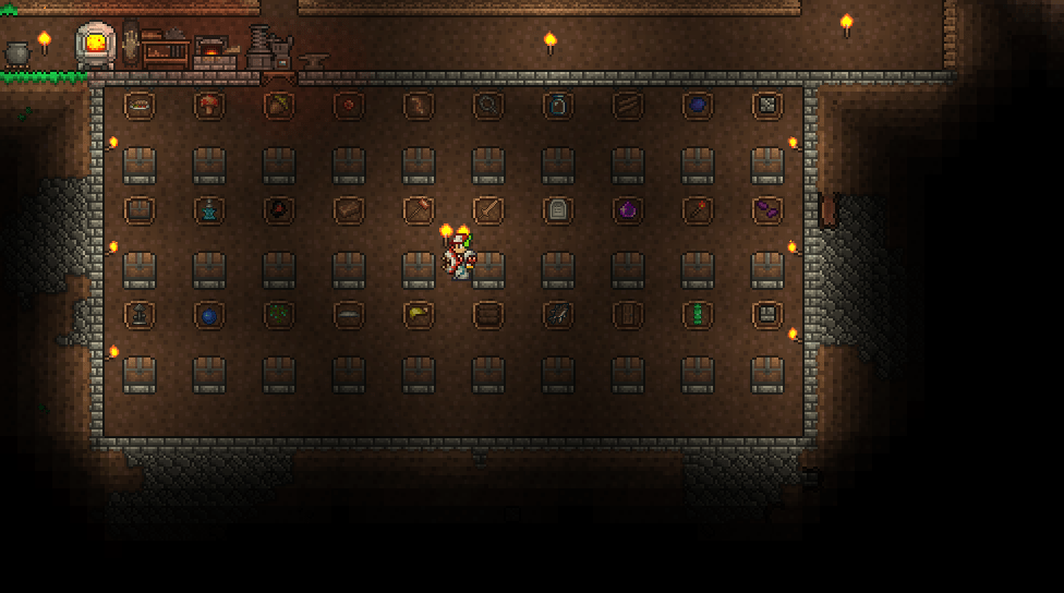 I just built this huge storage system, which took me 3 ingame days! r/Terraria