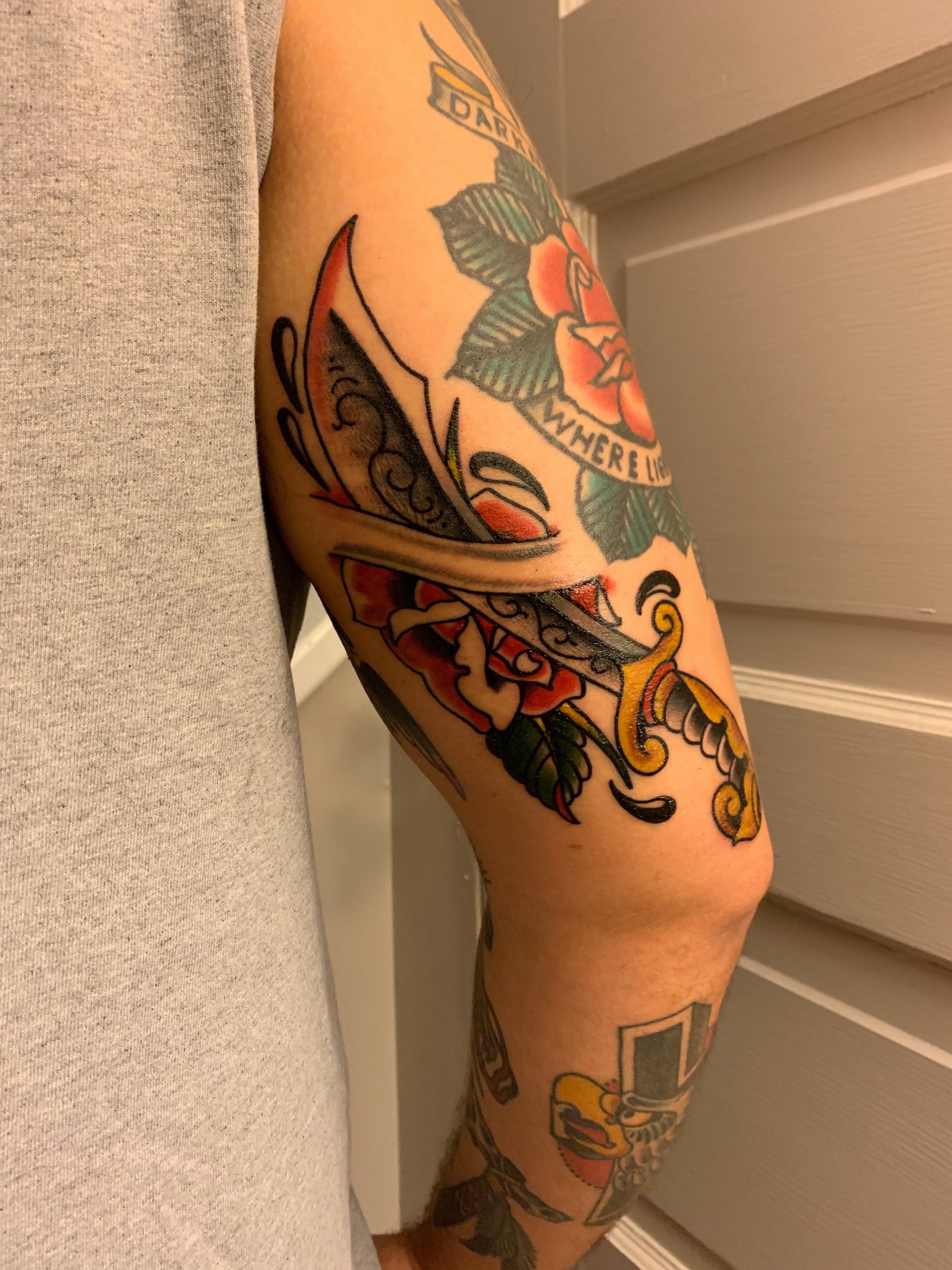 Day old dagger by Thad Jackson Resurrected Tattoo in