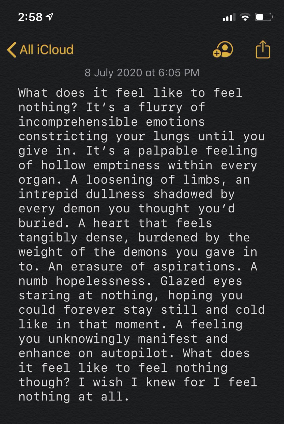 Little something i wrote during a depressive episode. this accurately