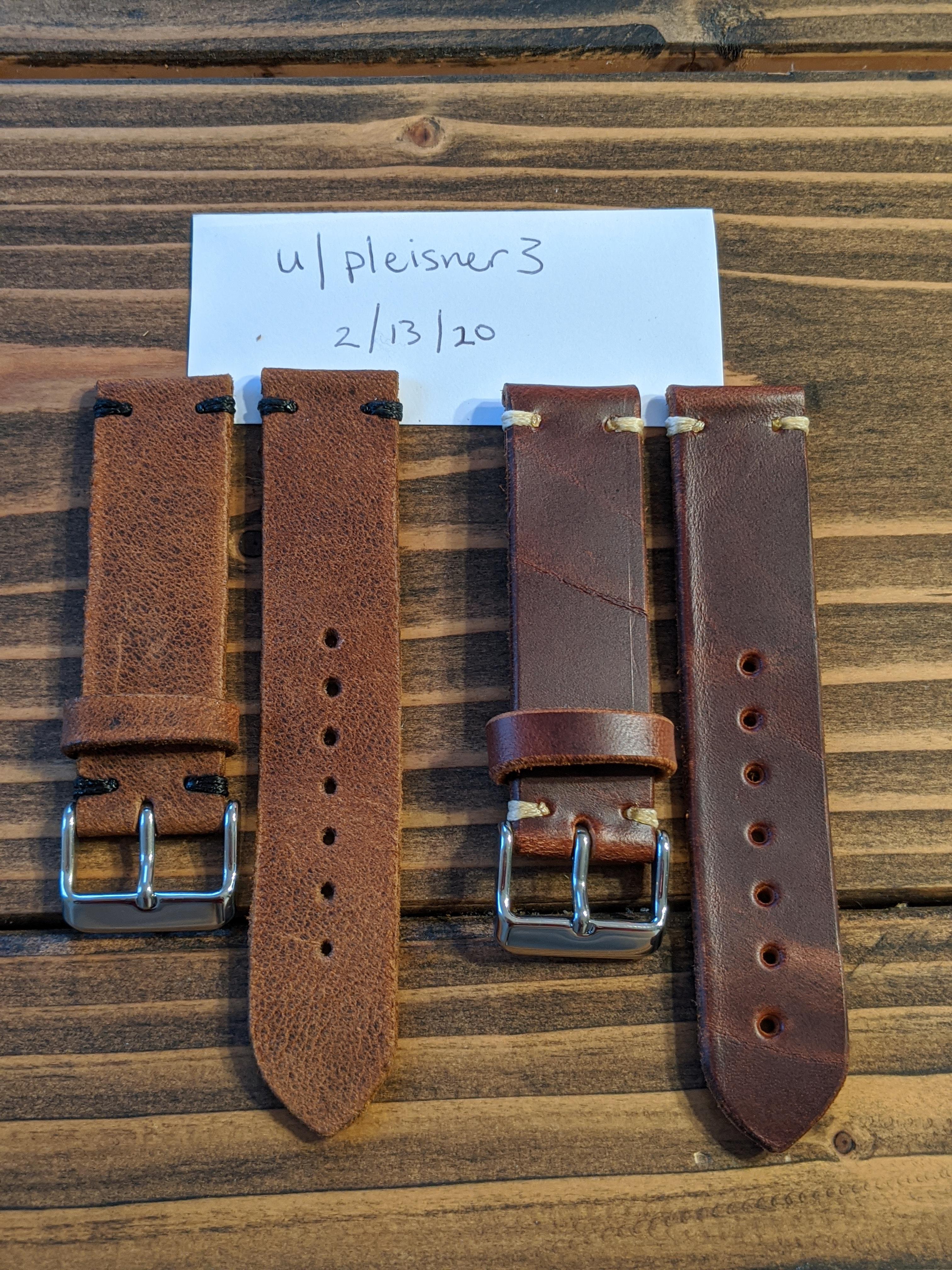 [WTS] 20mm Handmade Leather Straps r/Watchexchange