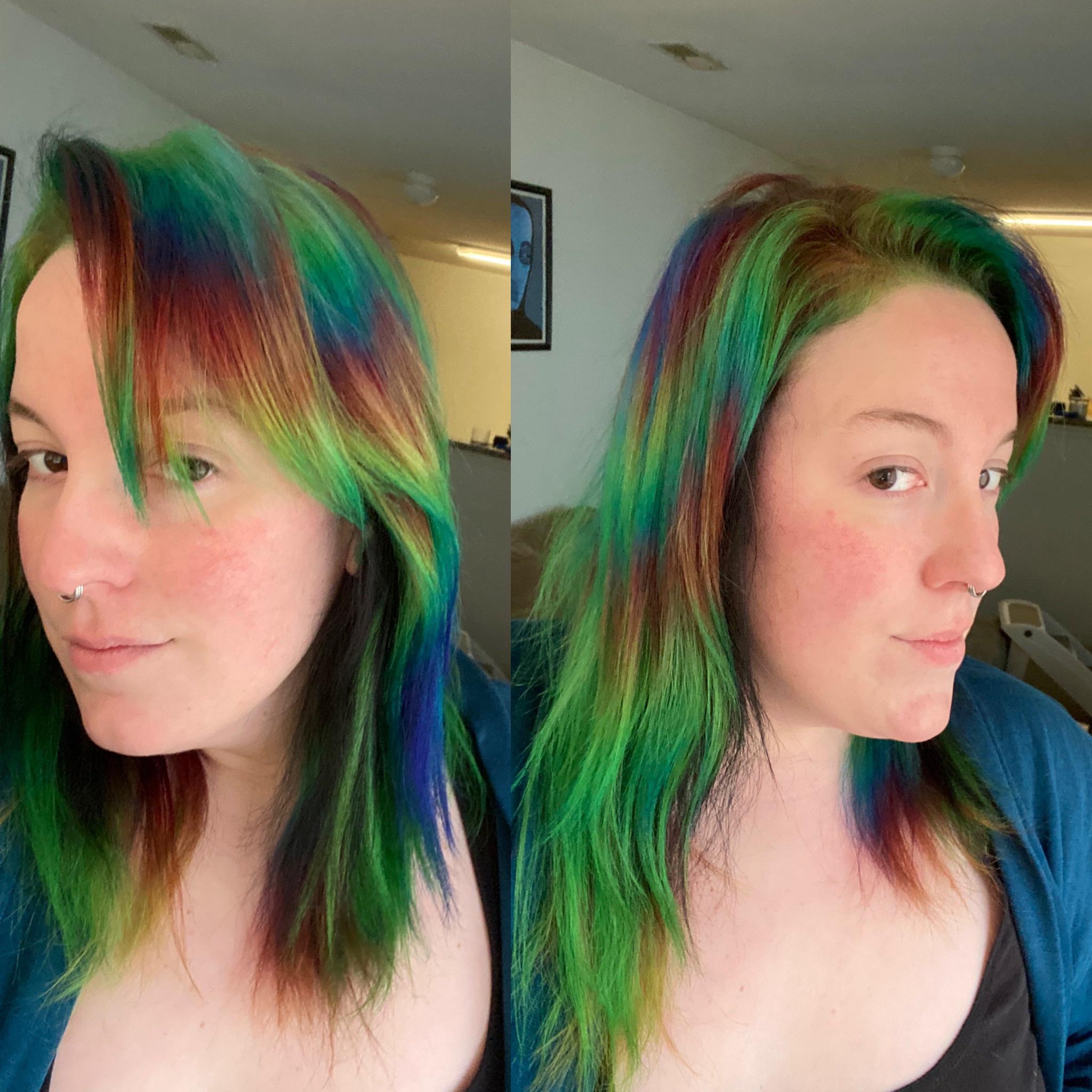 Did this myself as a test (over faded green hair color), and I’m really