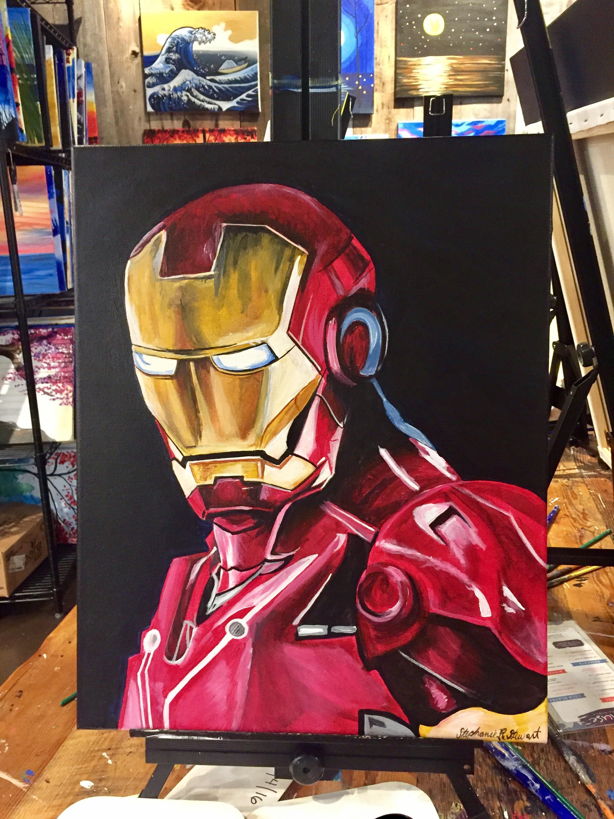 Ironman painting by my girlfriend r/Marvel