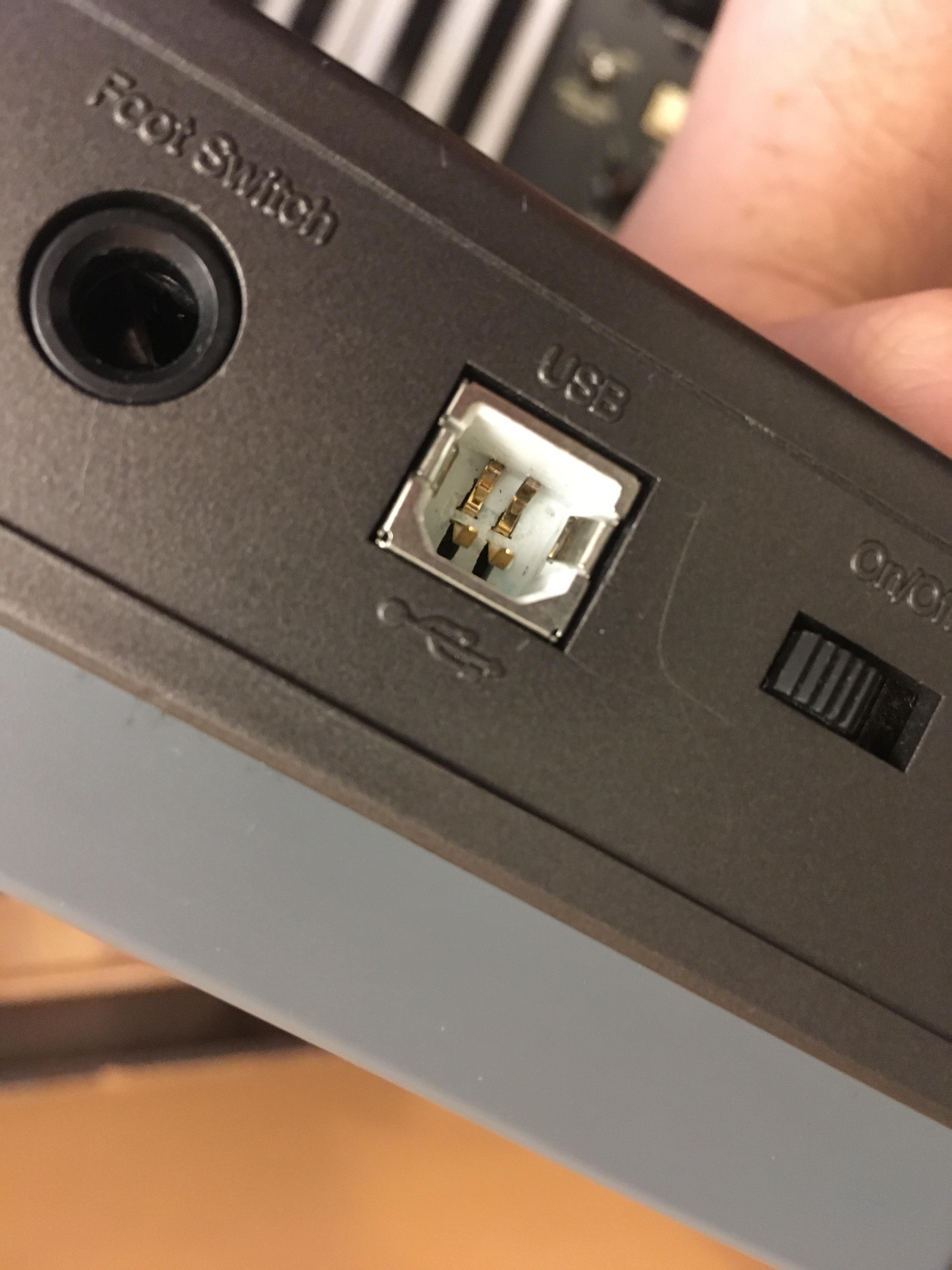 How do I fix this? ( Broken USB port on my Nektar LX49. It was cheap