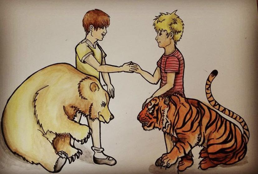 Found this picture I drew in high school. Calvin meets Christopher