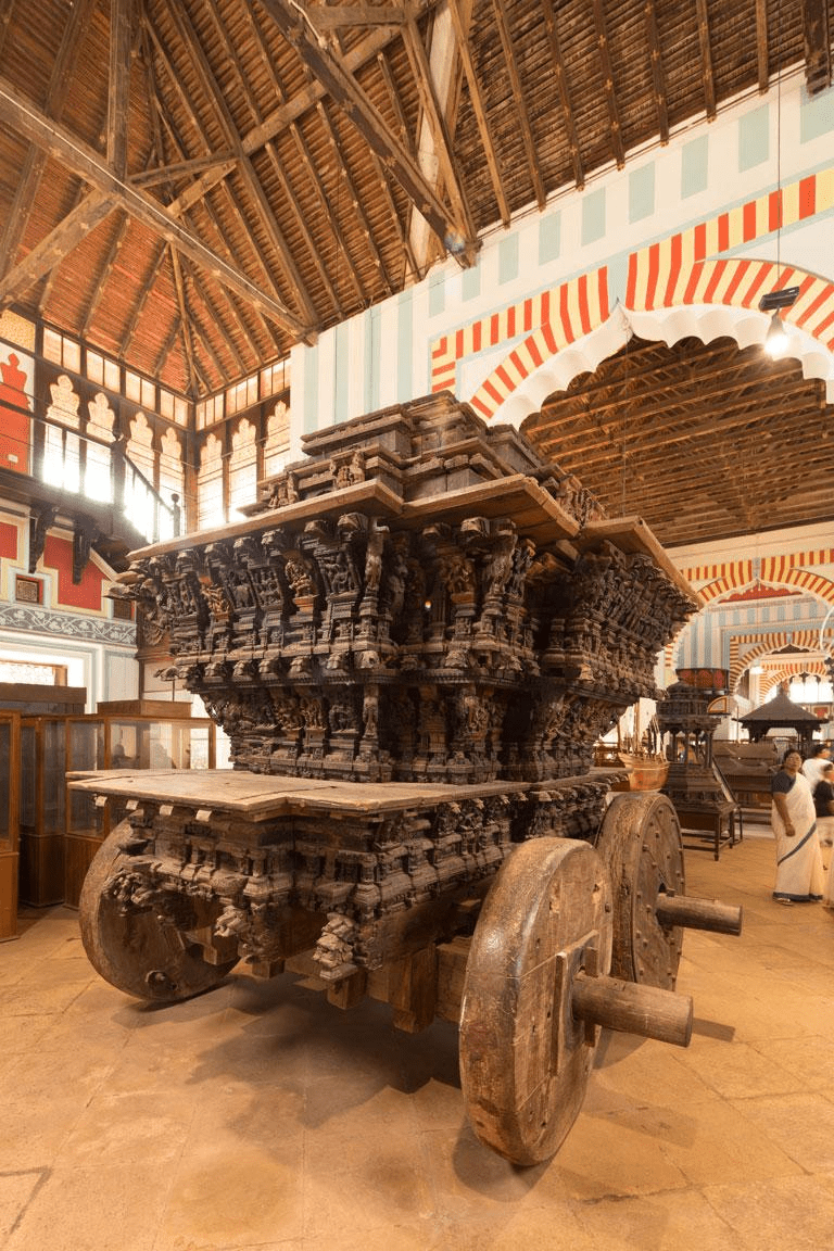 Temple car/chariot, Thiruvananthapuram, India. 17th cent. CE. Napier Museum. Temple cars