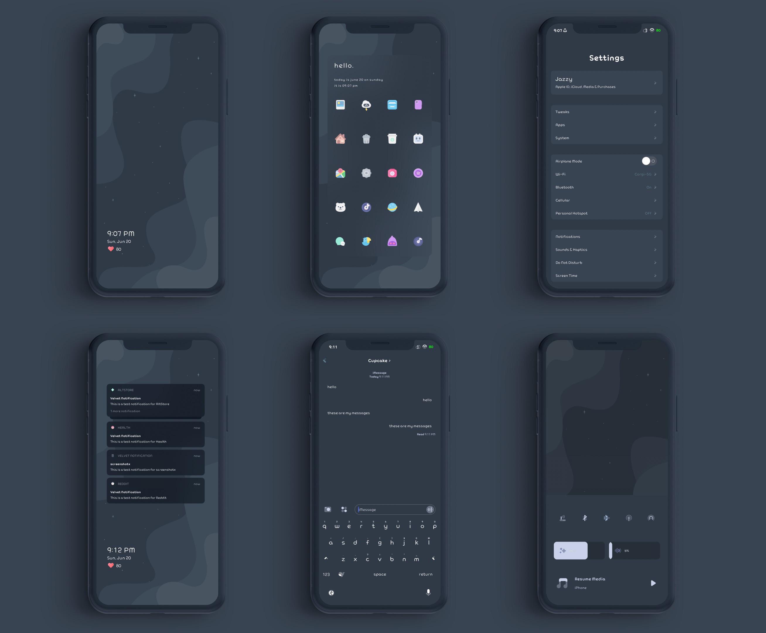 [Setup] Shades of Blue (iOS 14.3) r/iOSthemes