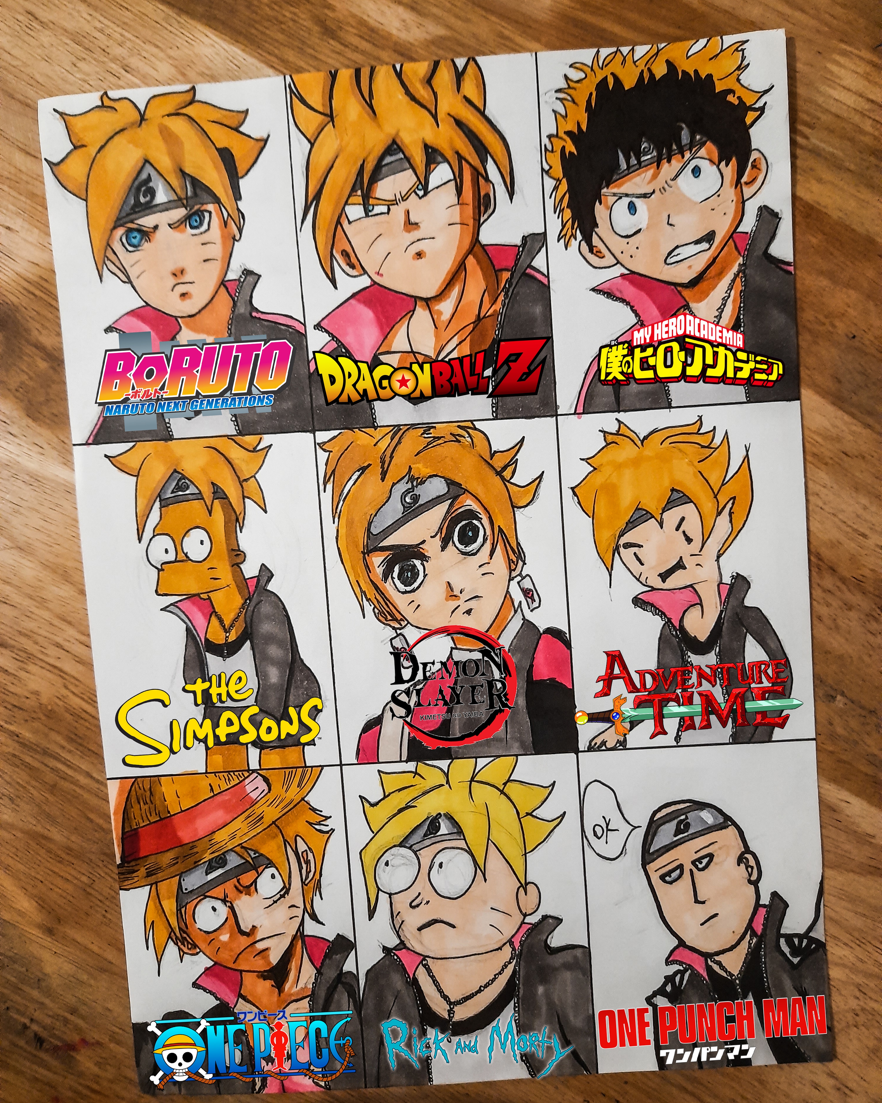 I Drew BORUTO in 9 different art styles, more on my insta