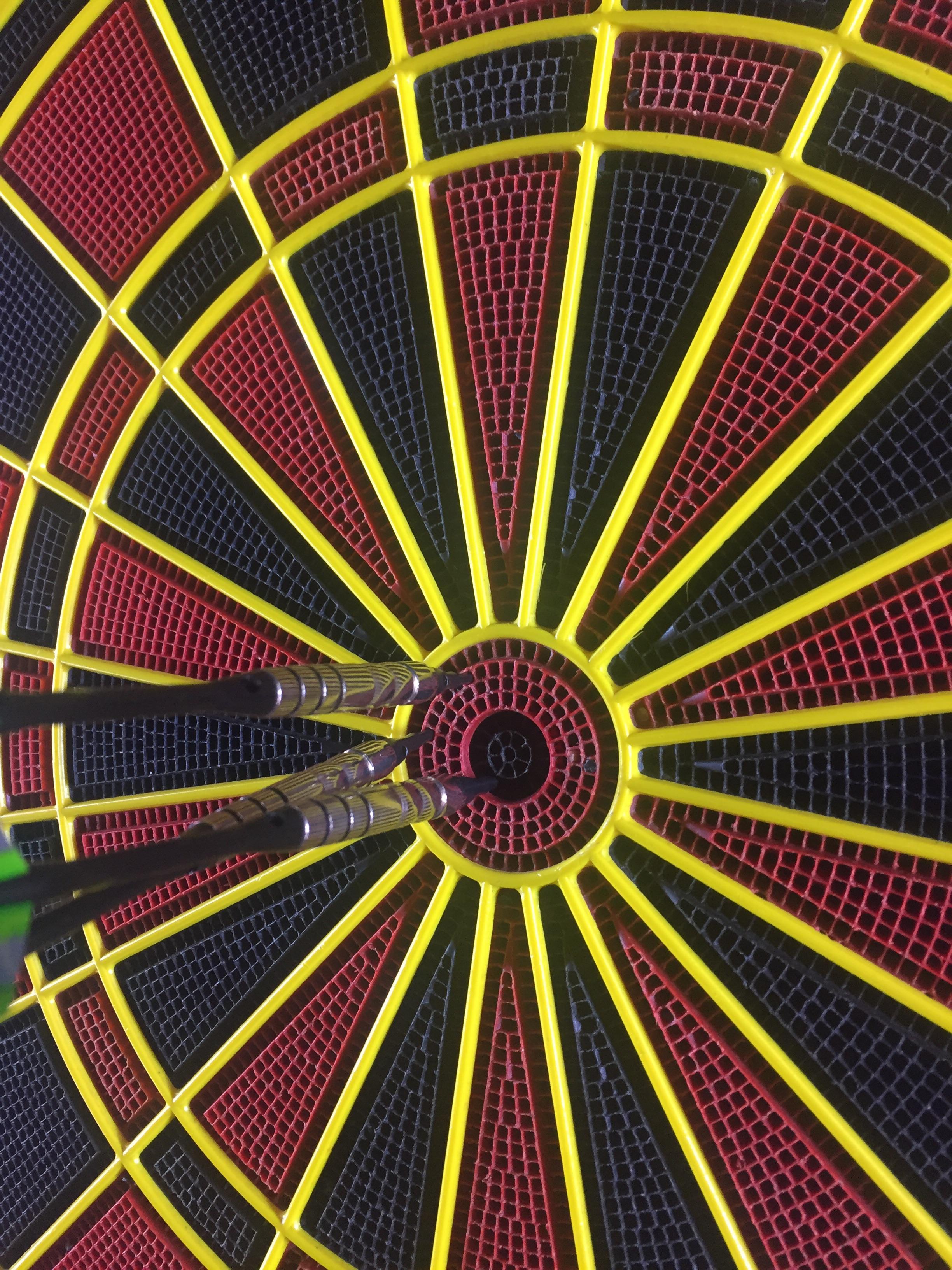 Sloppy, but they're in there. Second Hat trick at Hat Tricks 2. r/Darts