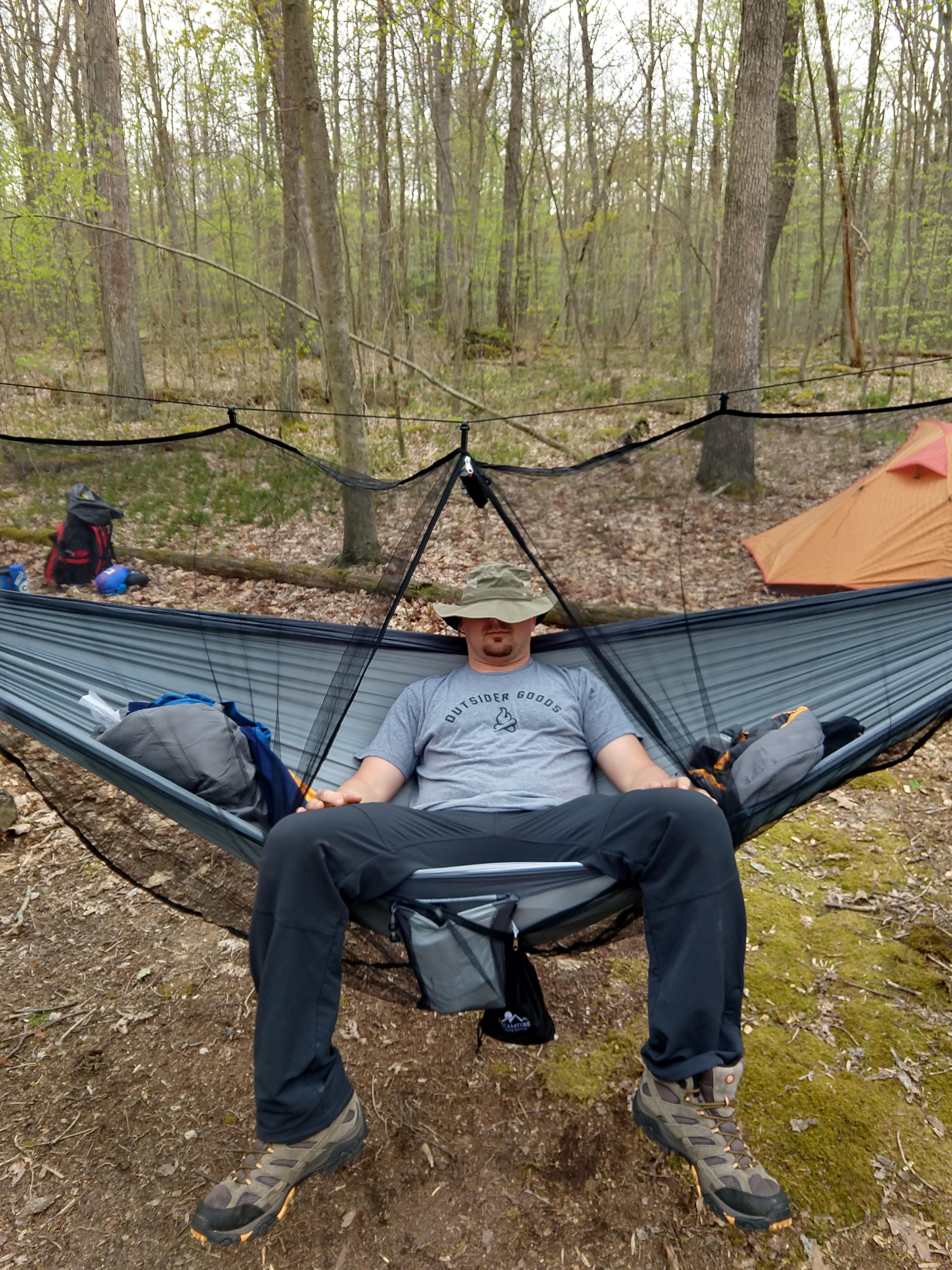 Tested out Hammock camping last night to get ready for bike packing. It
