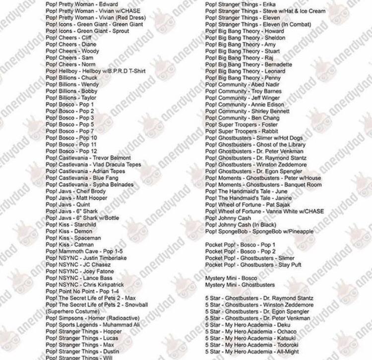 Leaked Funko Pop List 2023 Upcoming Funko Pop List Outlet, 57% Off | Www.pegasusaerogroup.com