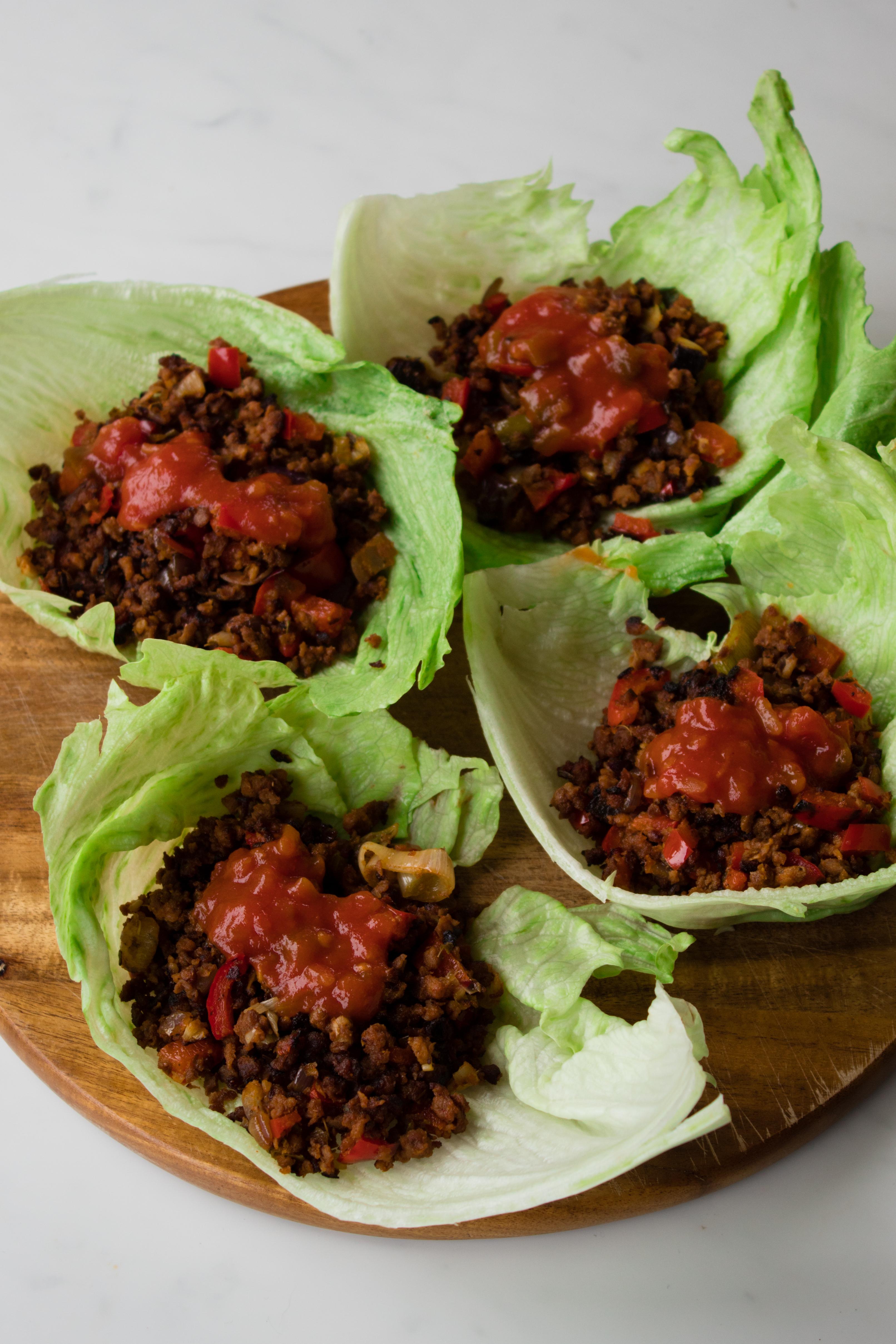 I made vegan lettuce cup tacos ♡ r/veganrecipes