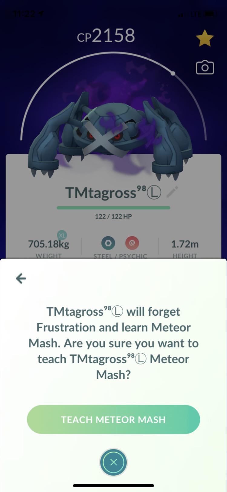 PSA Elite Charged TM can be used directly on shadow Pokémon r