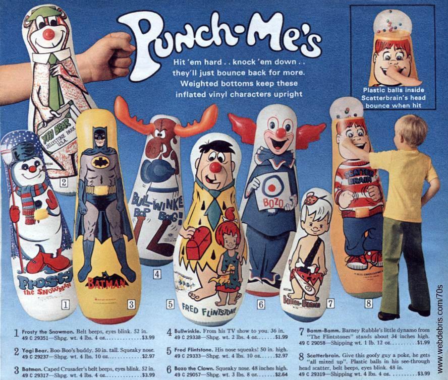 Punch Me's inflatable punching bag r/nostalgia