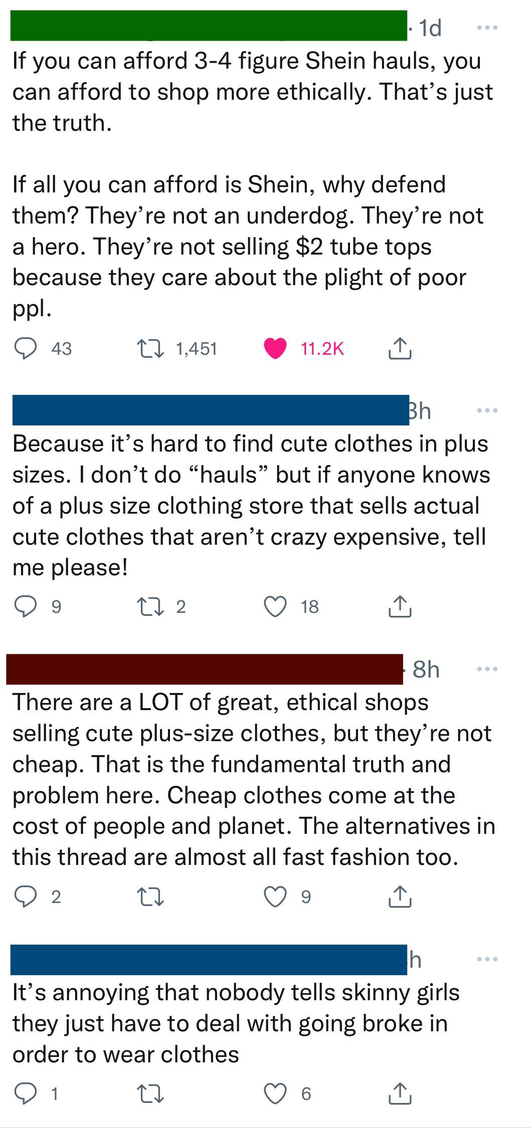 Cute, cheap plus size clothes are more important than workers’ rights
