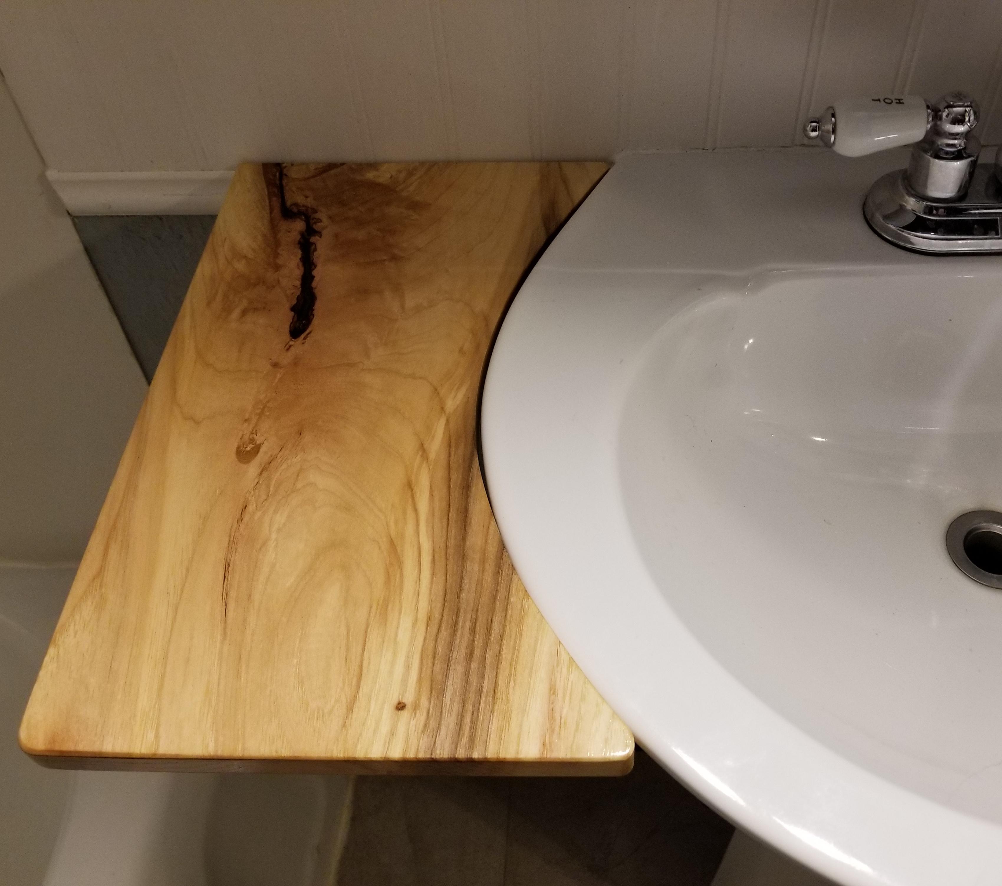 Hickory bathroom shelf r/woodworking