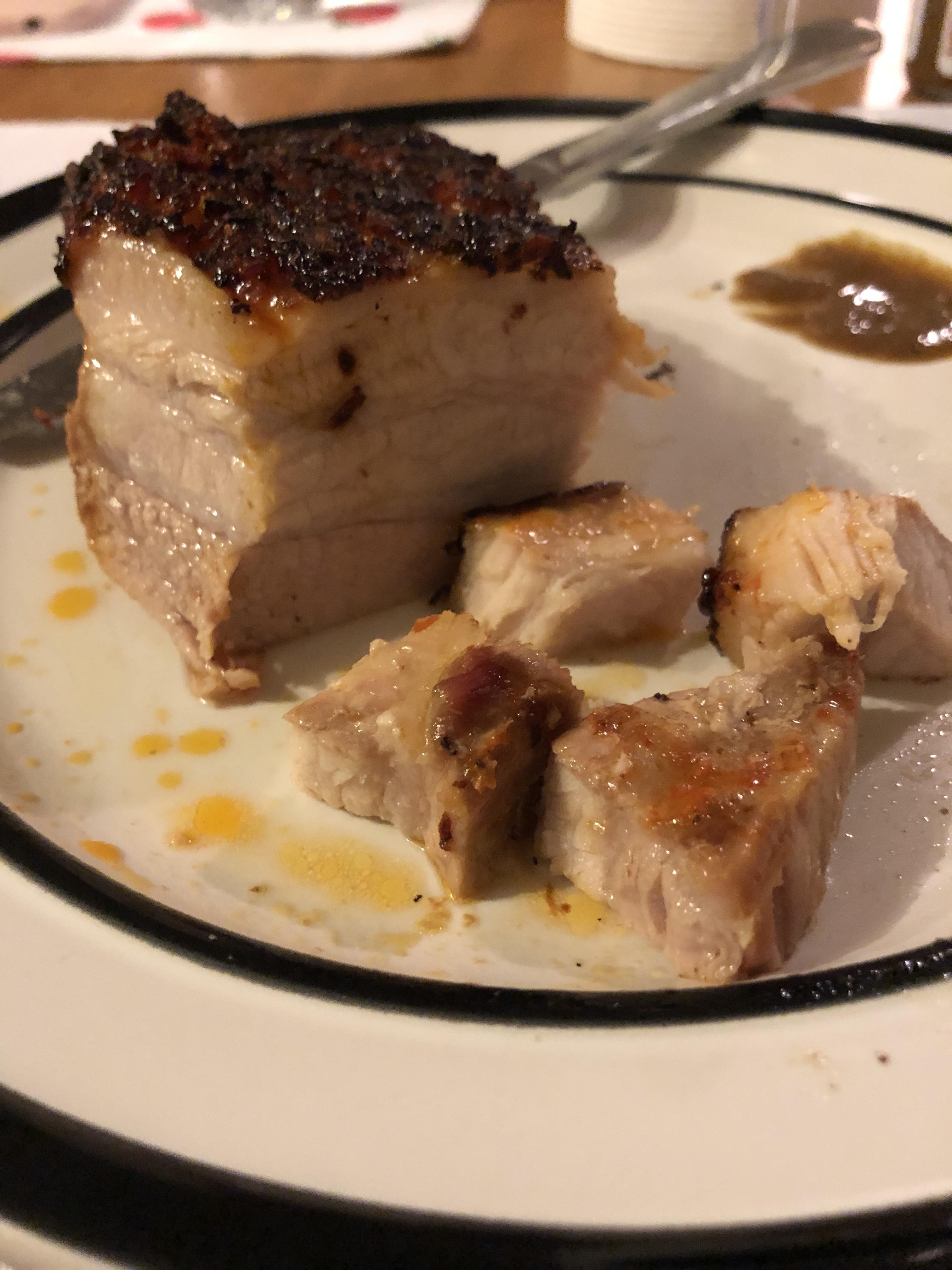 [Homemade] oven roasted pork belly r/food