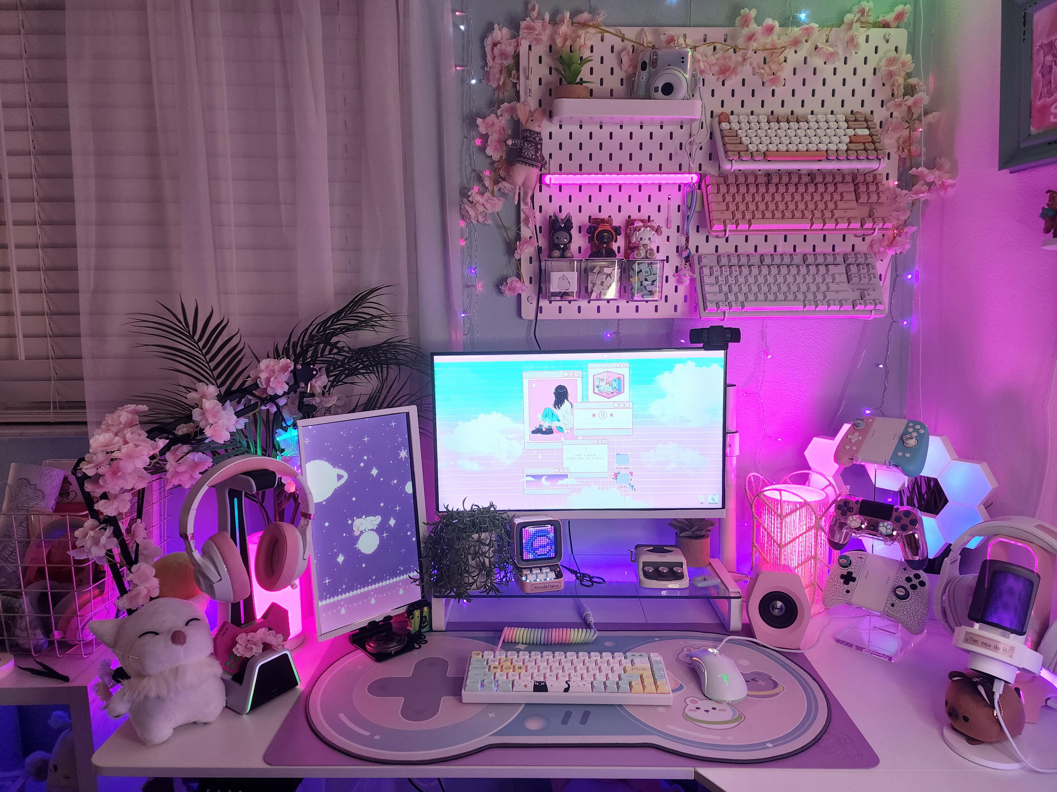 Got a portable vertical monitor and made it kawaii Kawaii