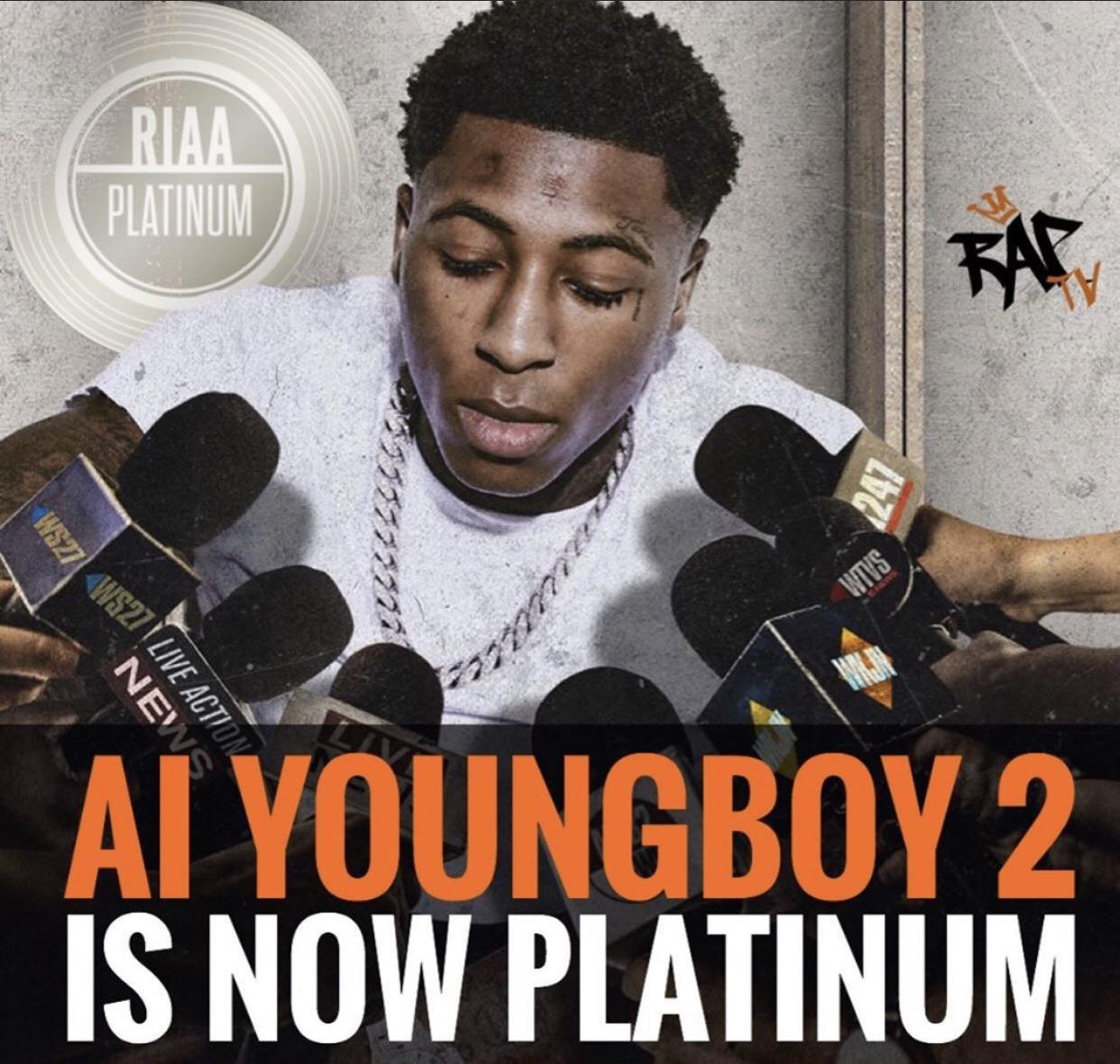 Youngboy earns his 2nd platinum Album/Mixtape 💿💿 what’s your guys favorite song off this project
