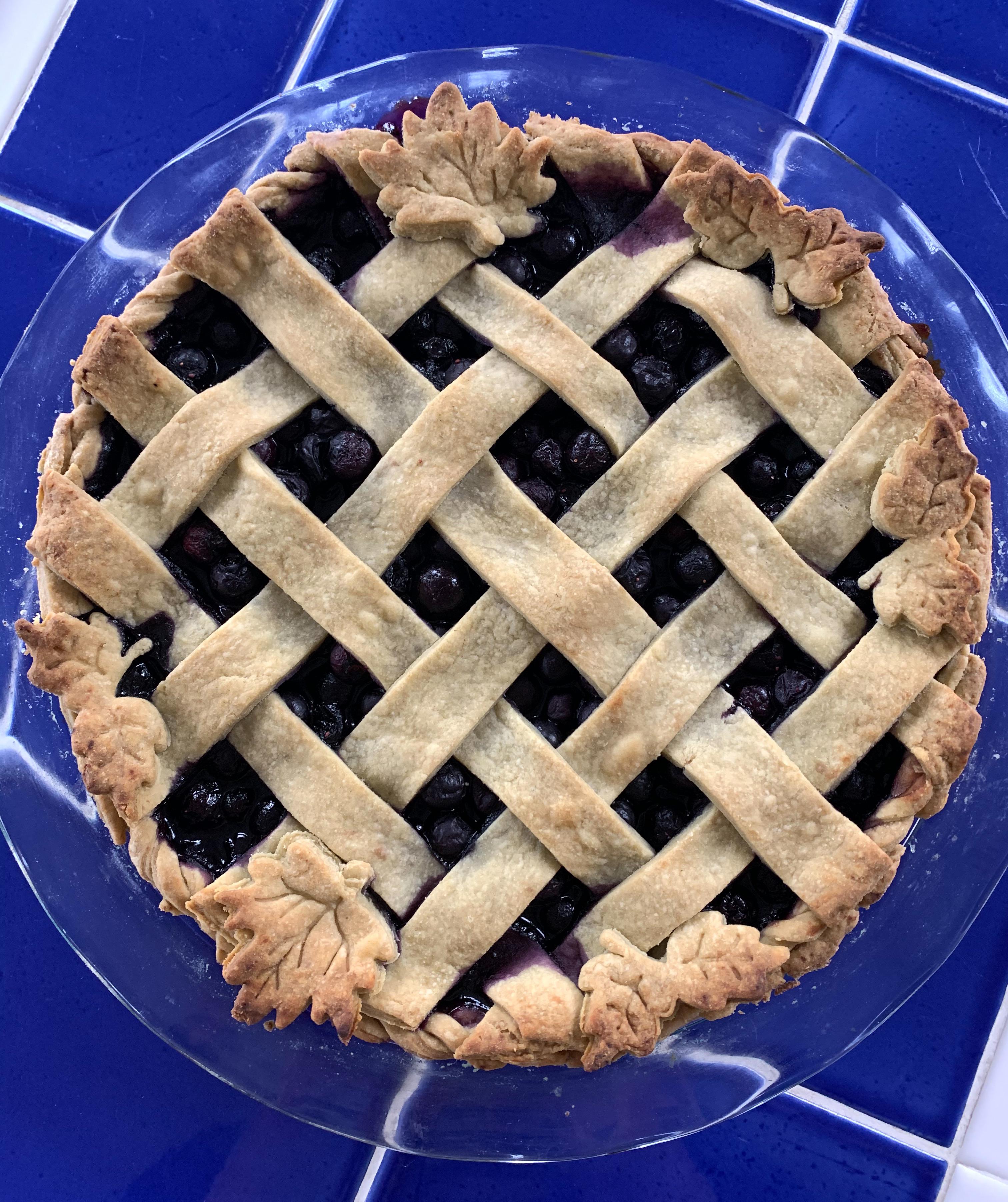 Made a cannabisinfused blueberry pie for 420 😛 weed