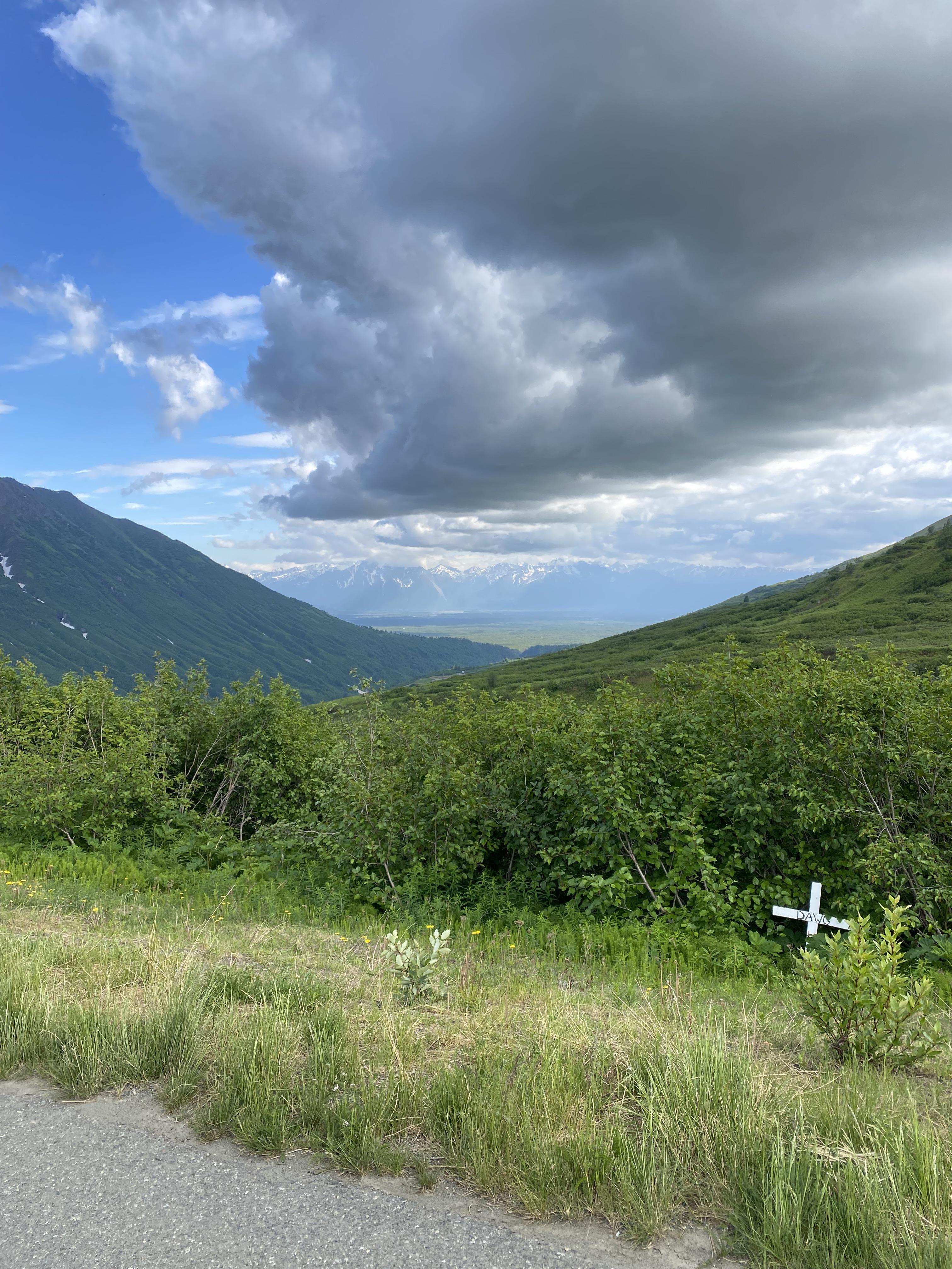 View from hatchers Pass looking down on the Matsu Valley, Alaska. [3024