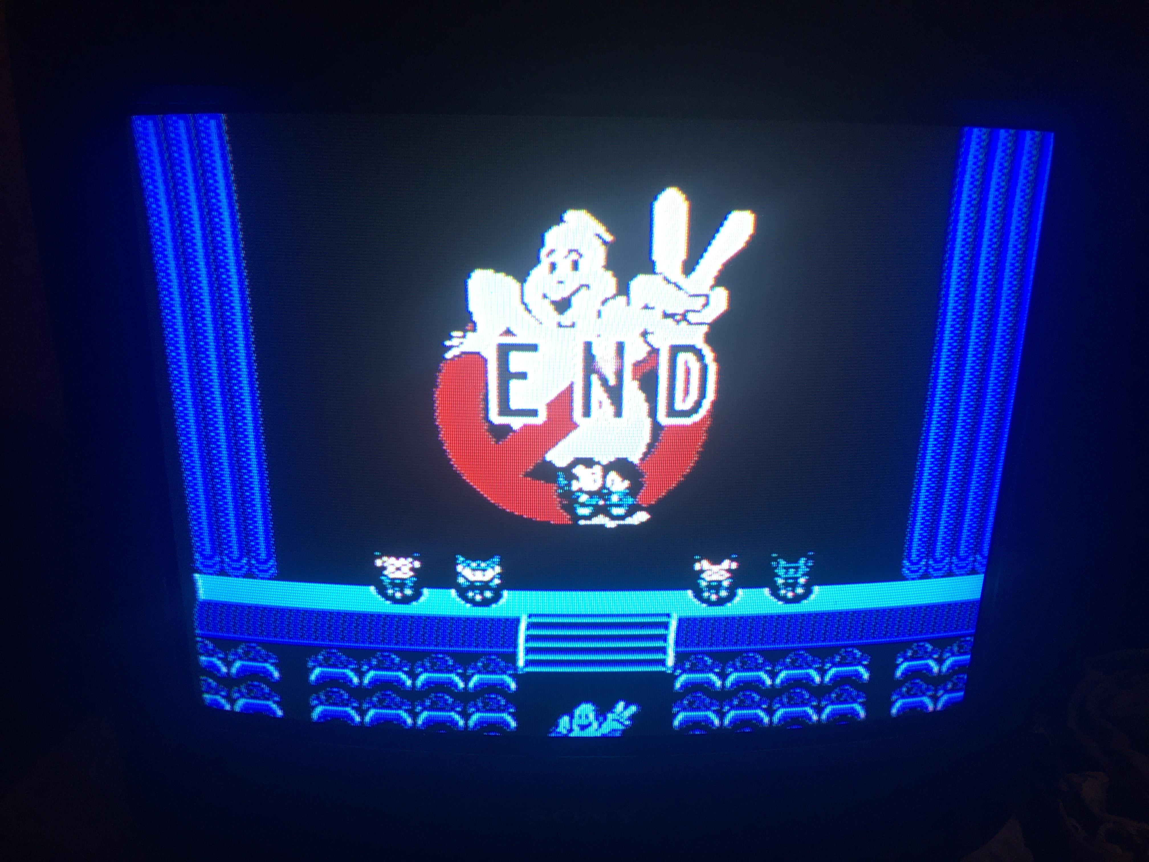 A shot of New Ghostbusters II’s end screen (there is also dancing and