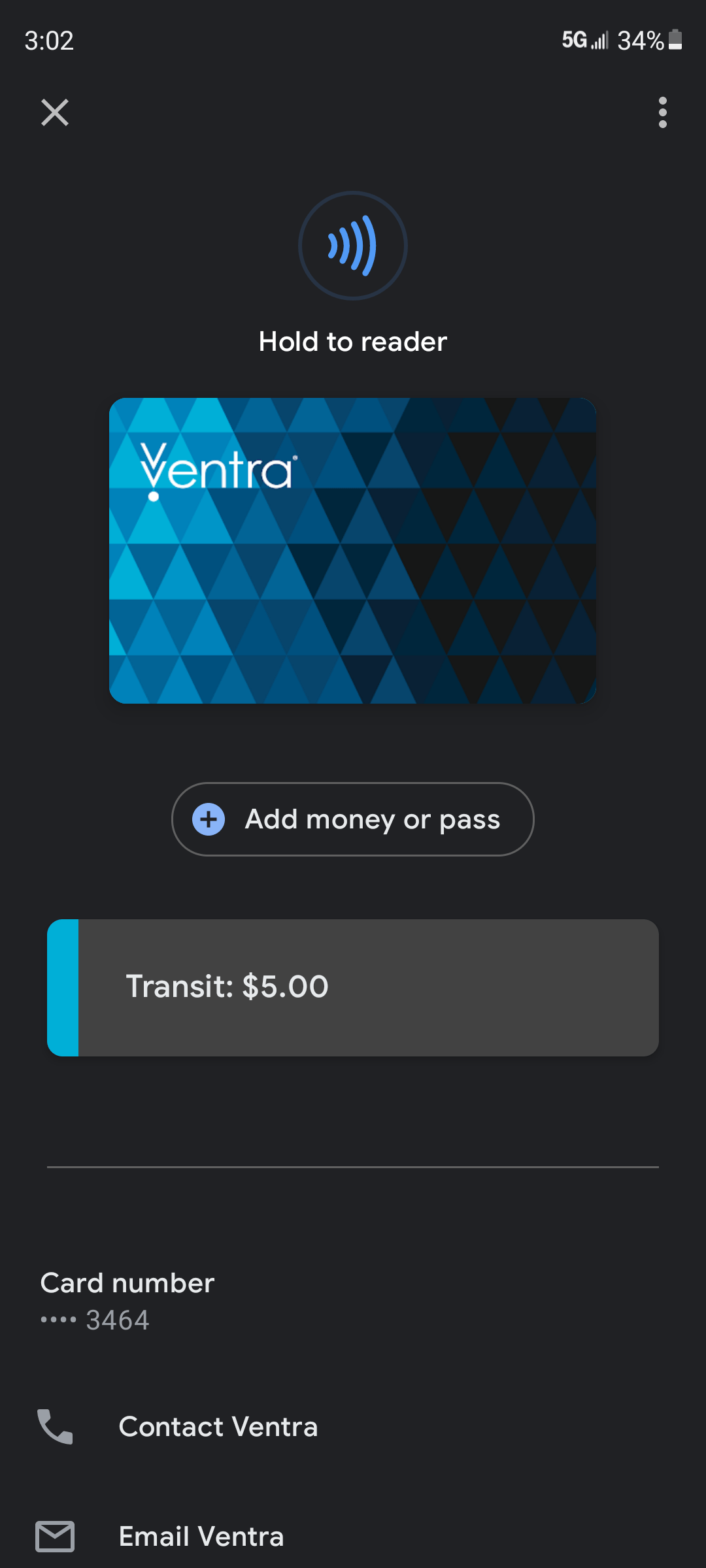 Ventra now available for Google Pay r/cta