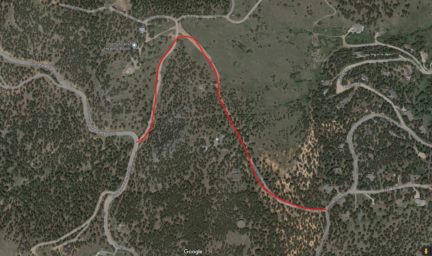 Is this road private? Sunshine Canyon to Pine Brook Hill in Boulder