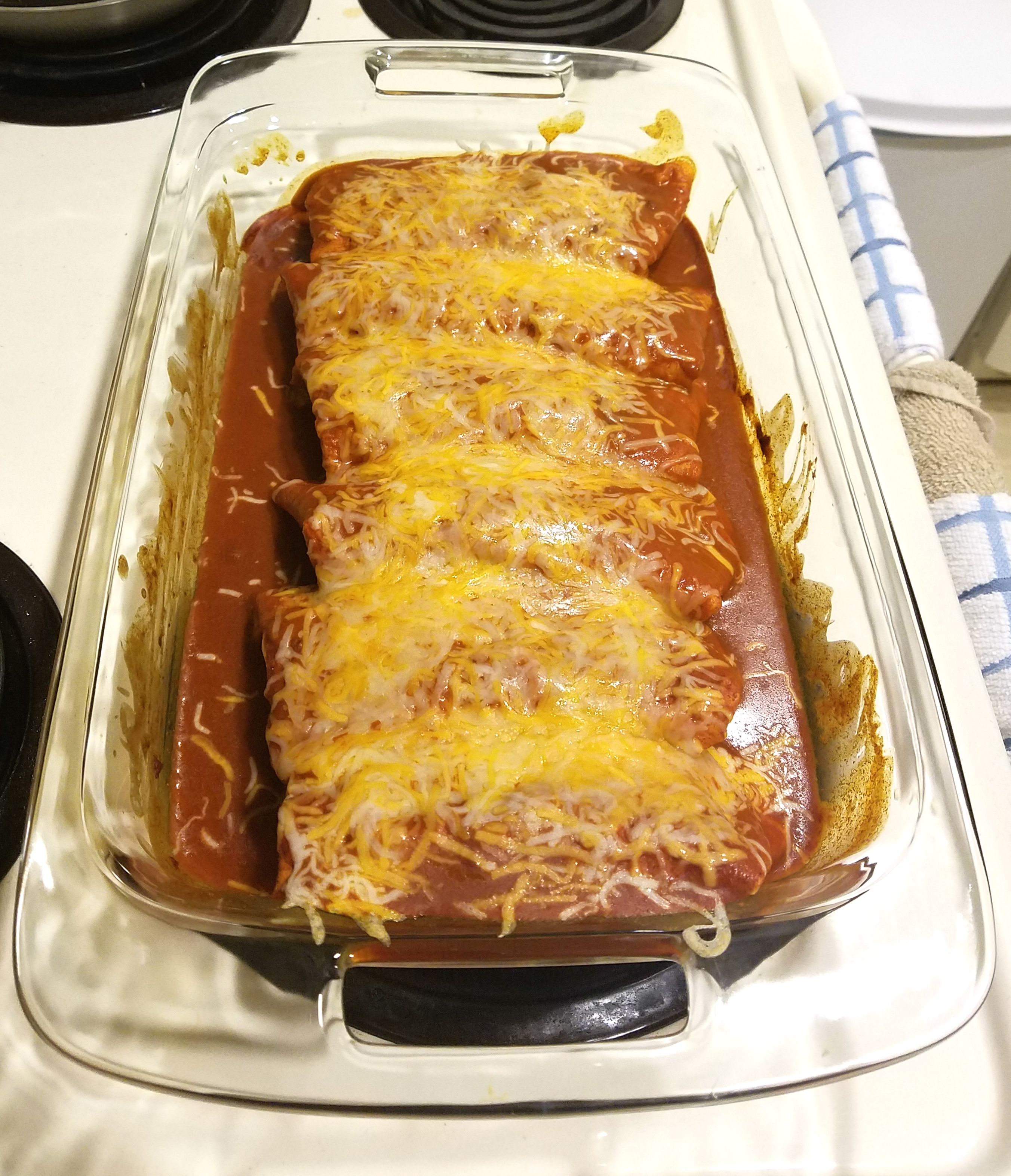 Black Bean Enchiladas (340 calories per enchilada) r/1200isplenty