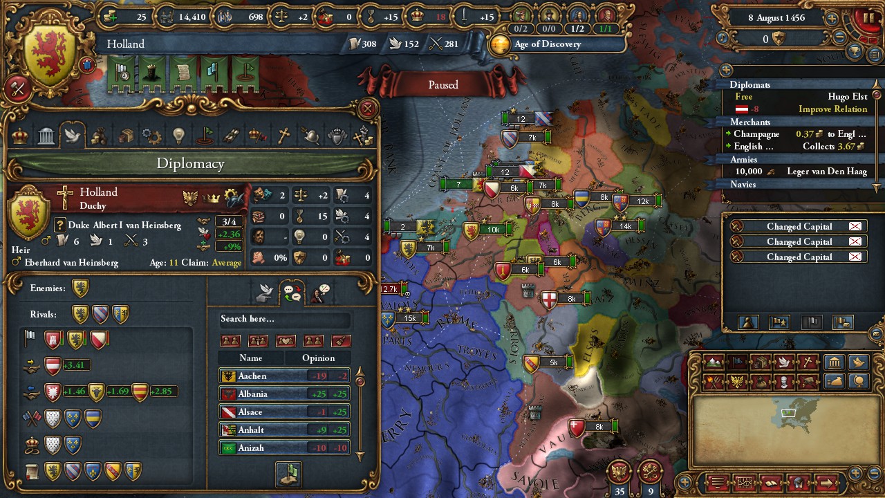 Lucky Burgundy inheritance as Holland (1456) r/eu4