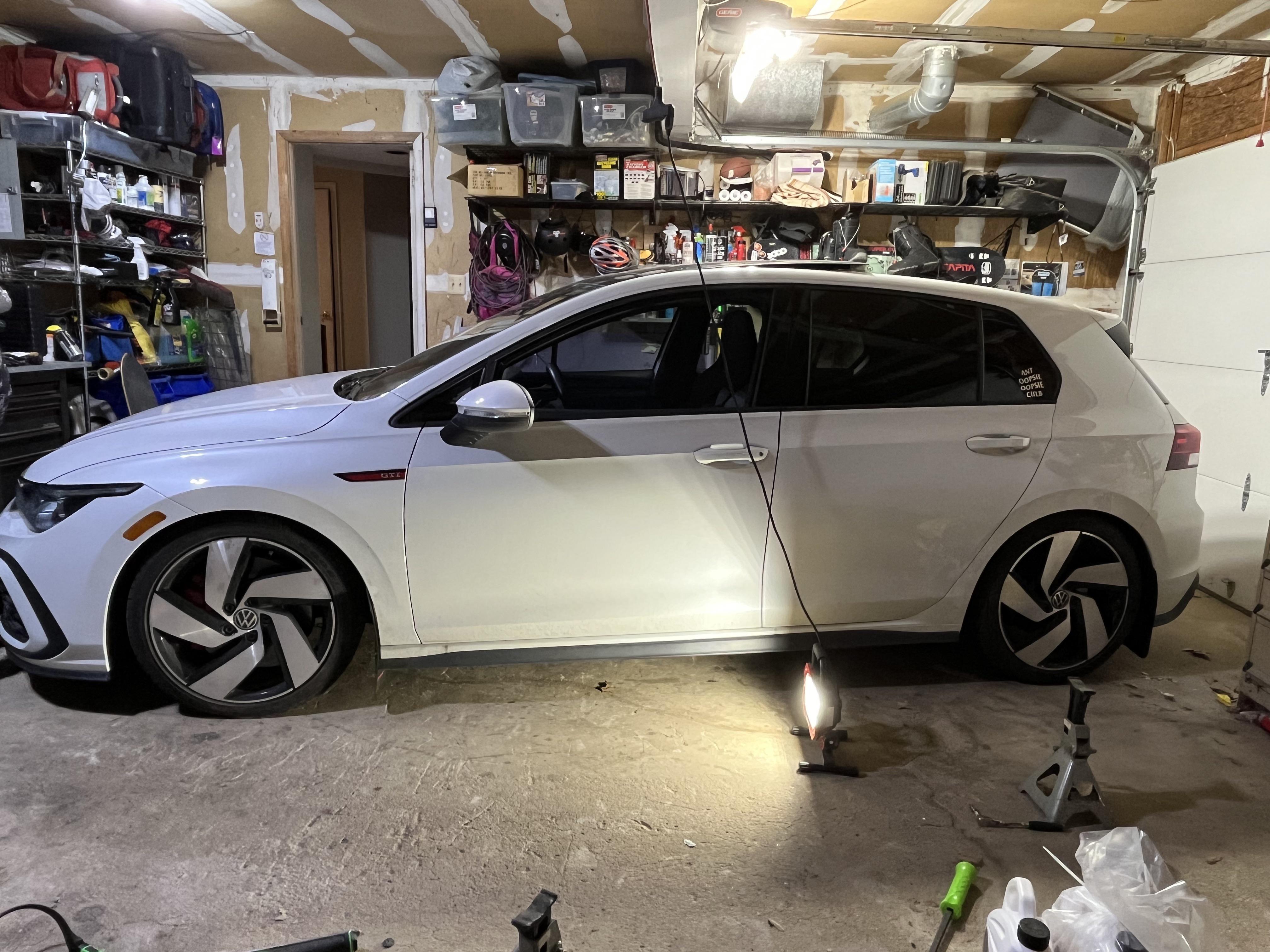 Just dropped my mk8 on H&R springs now my steering wheel isn’t straight