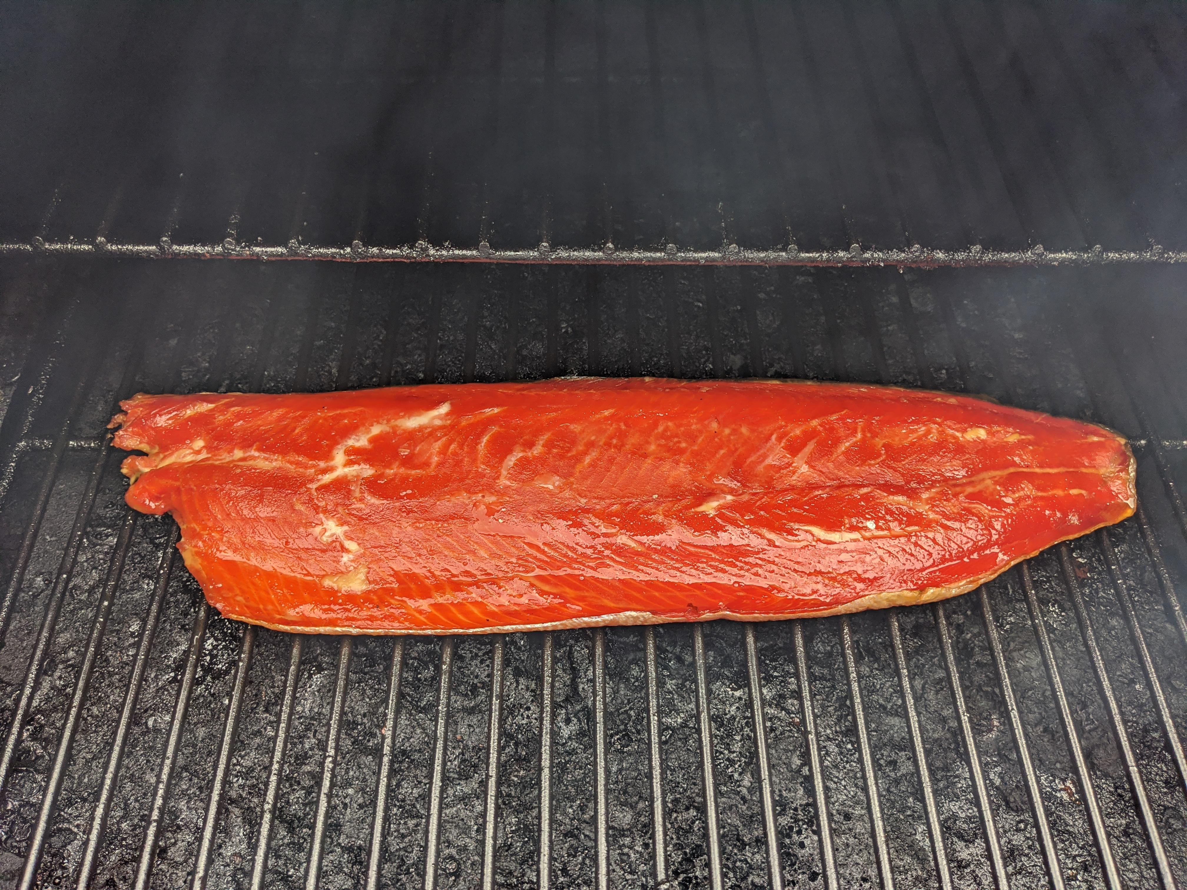 Wild Alaskan king salmon for dinner tonight r/smoking