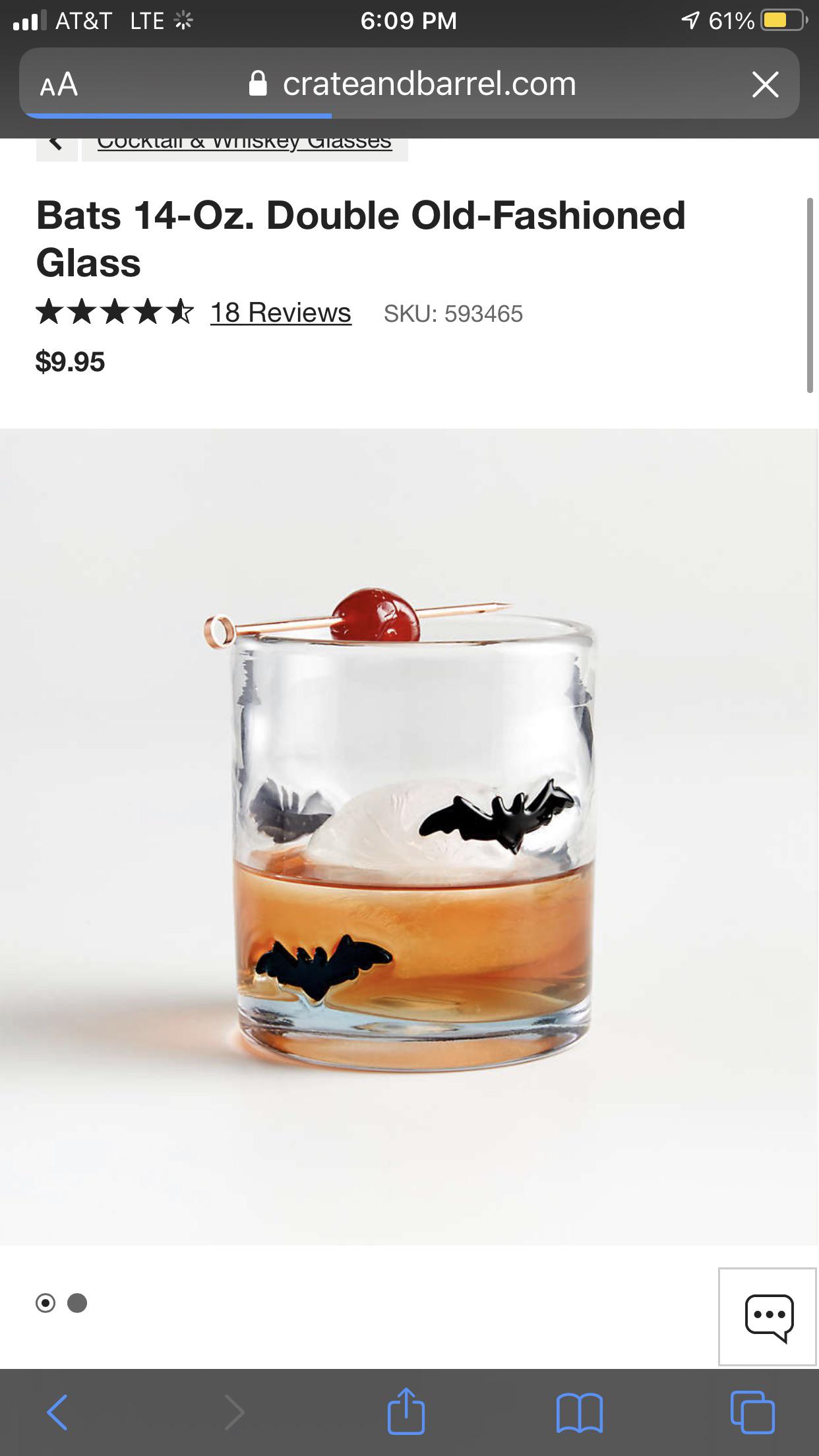 Crate and Barrel have the cutest Halloween themed cocktail glasses