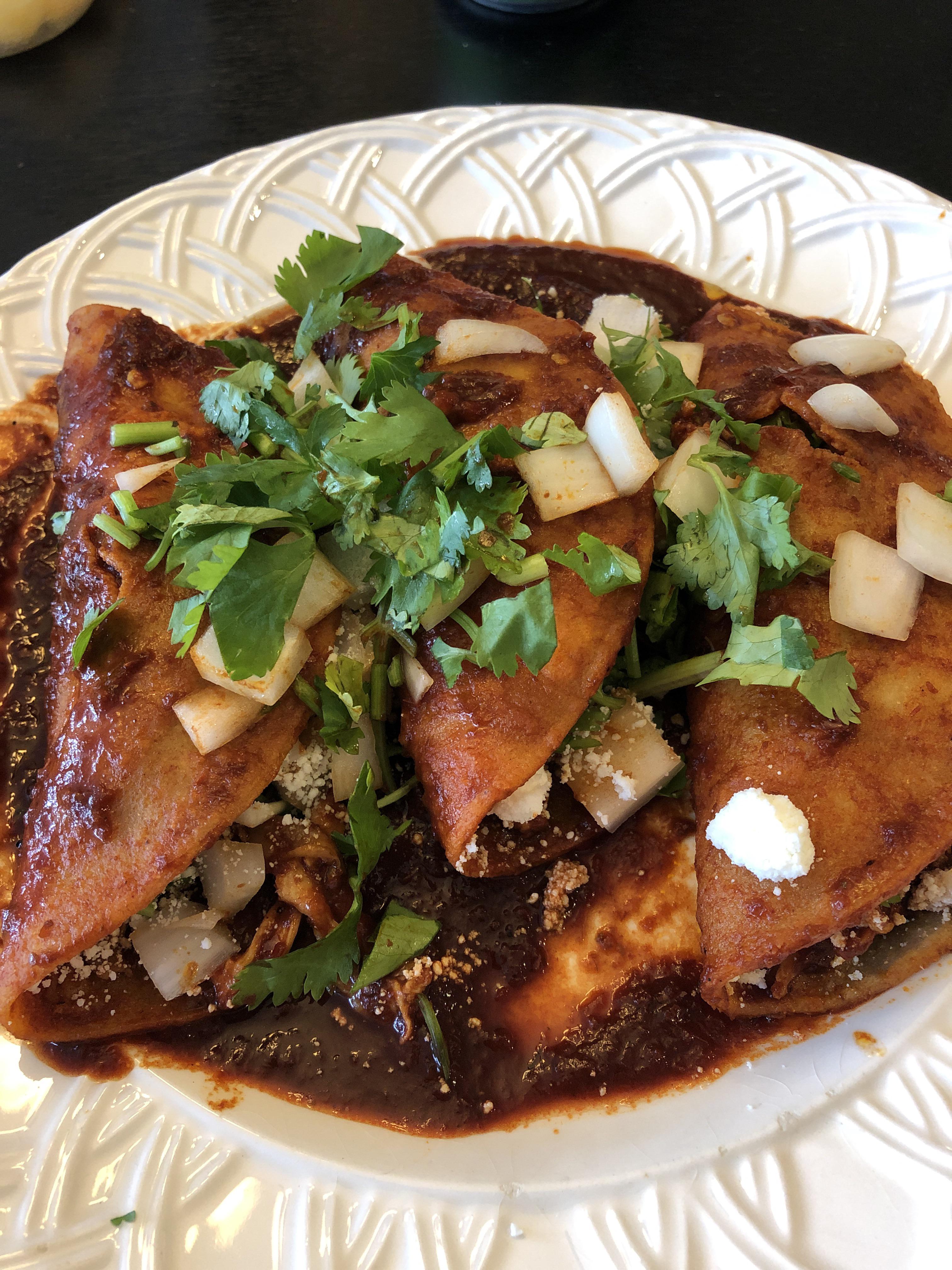 Enchiladas rojas I made for dinner the other night. r/mexicanfood