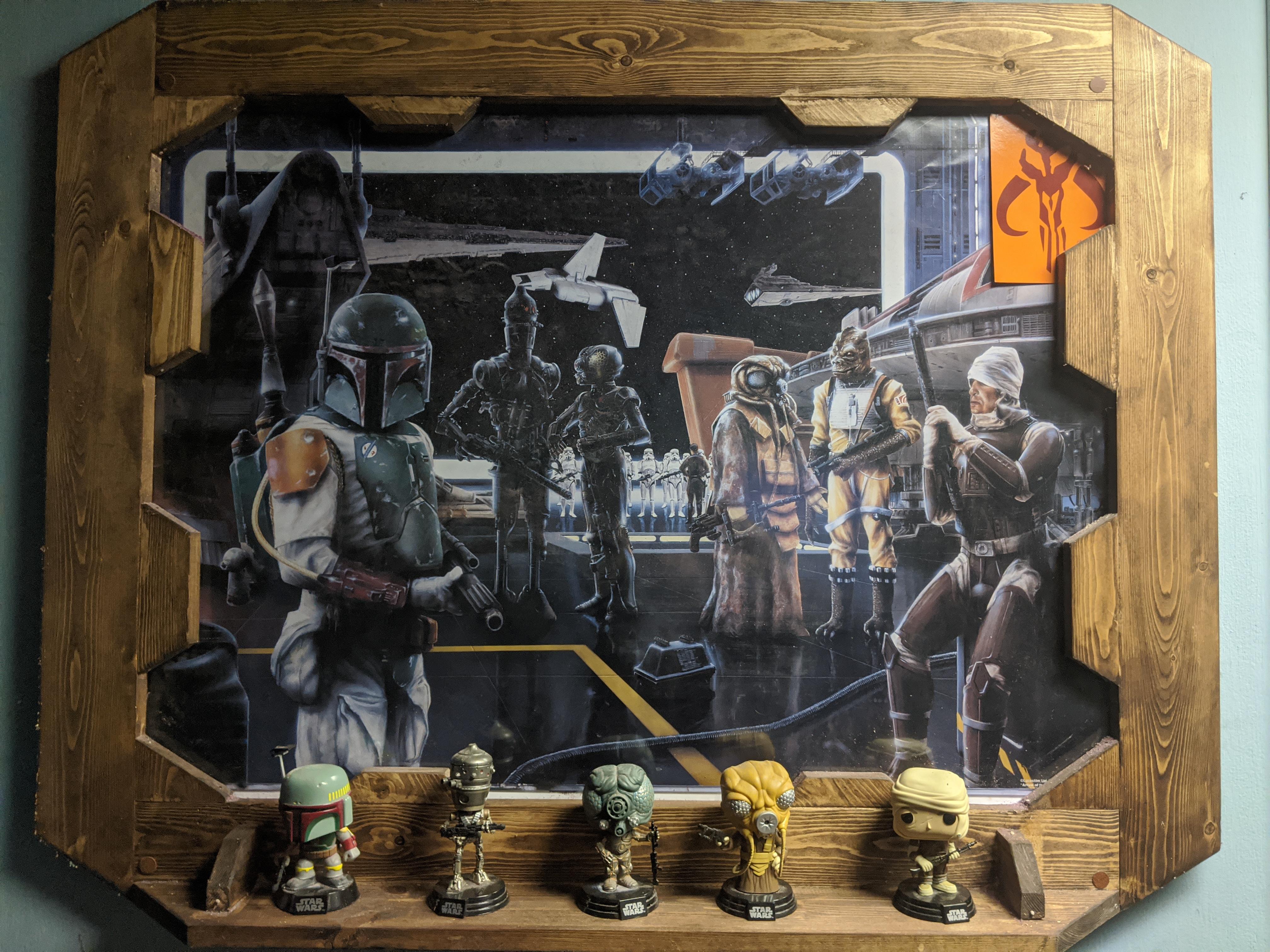 Funko pop display frame built over quarentine r/woodworking