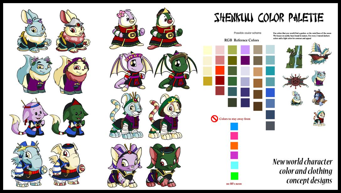 Concept art of unreleased Shenkuu Color r/neopets