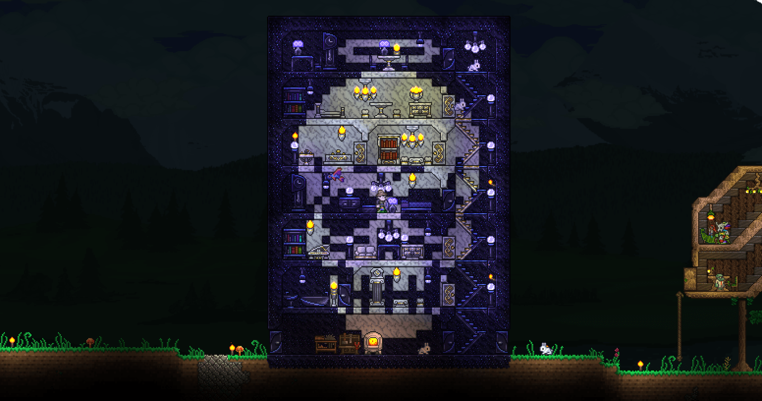 My granitemarble skull house!! r/Terraria