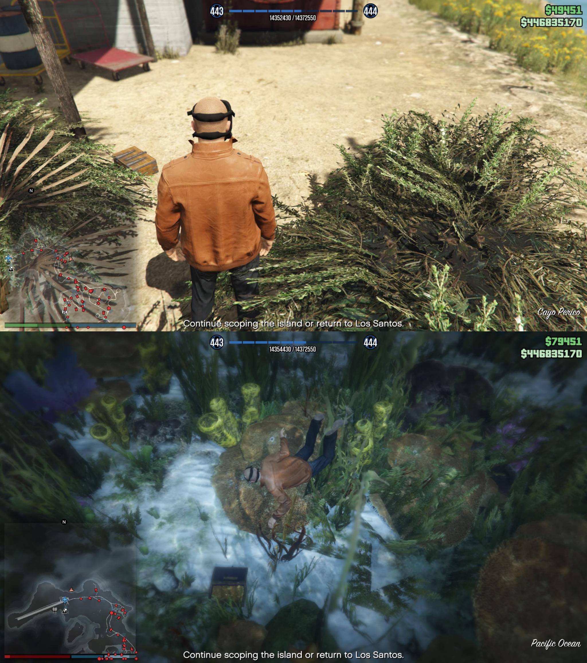 January 8, 2021 Cayo Perico Daily Treasure locations. JAPAN FOUR