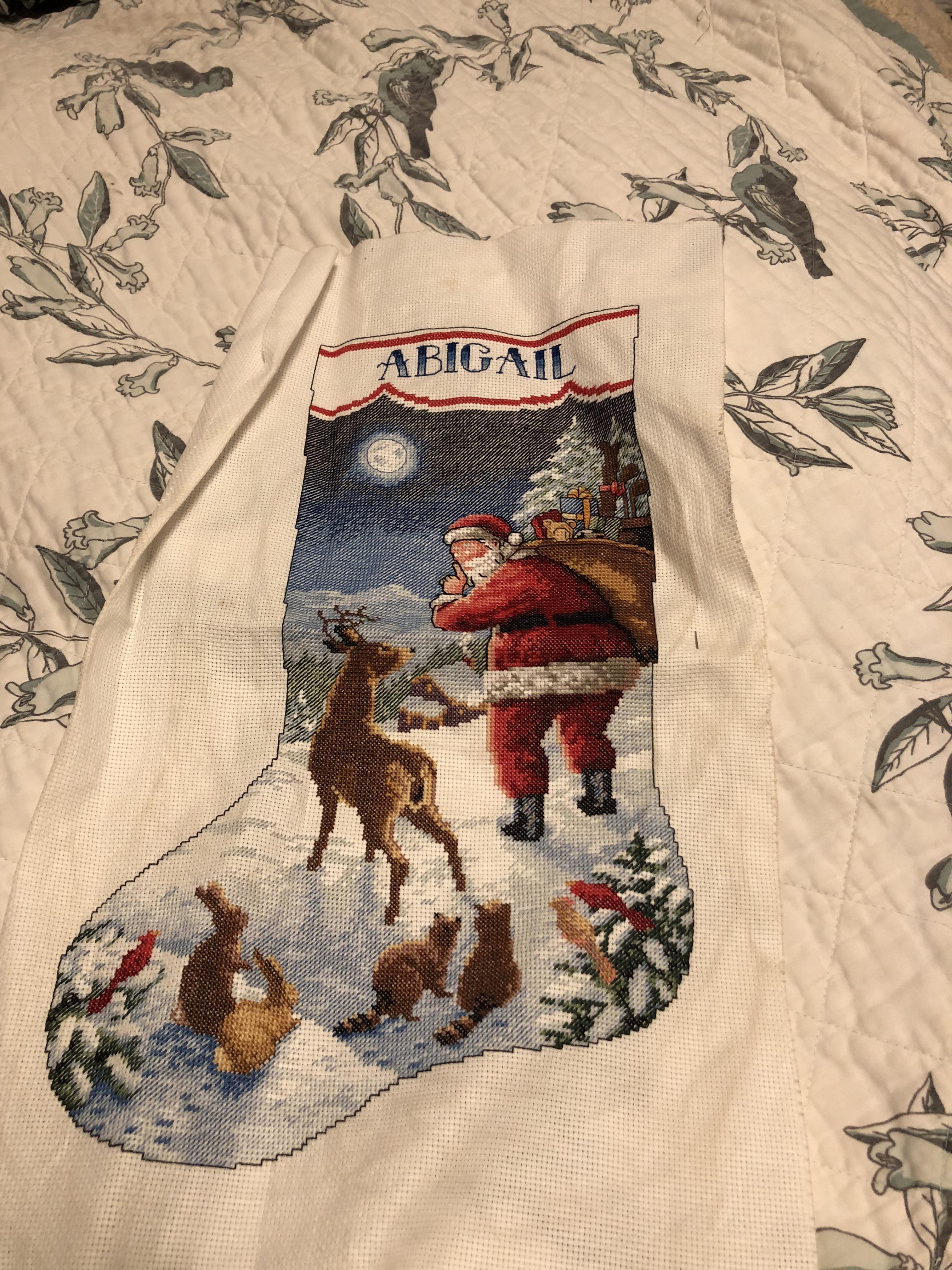 Sky Christmas Stocking 2023 [WIP] Christmas Stocking from hell CrossStitch