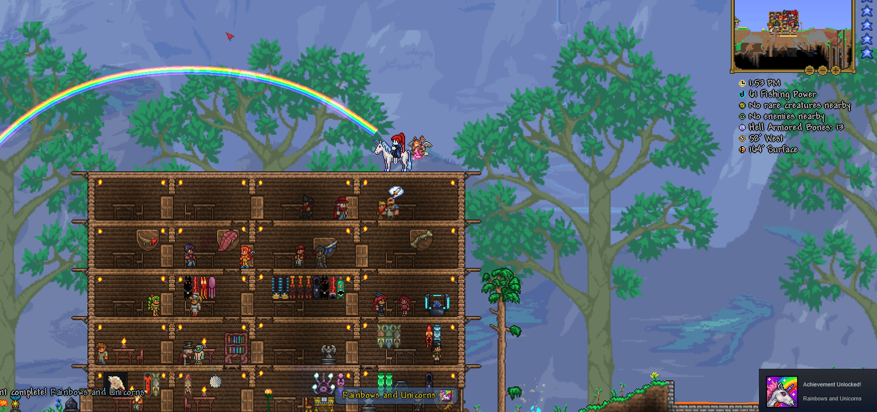 After hours of trying to get a rainbow rod, you realize it's a rainbow