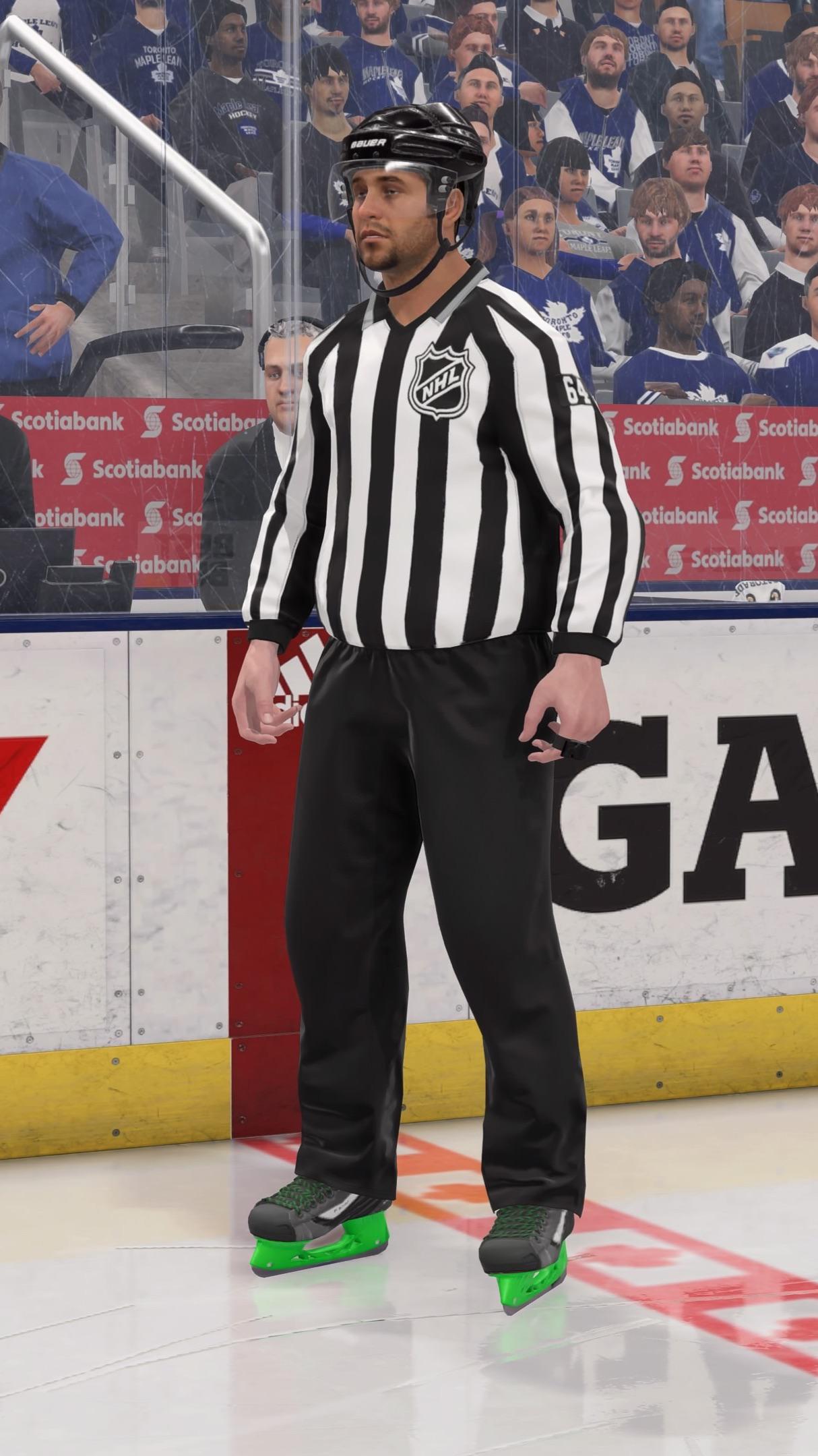 Why is this referee wearing custom skates? r/EA_NHL