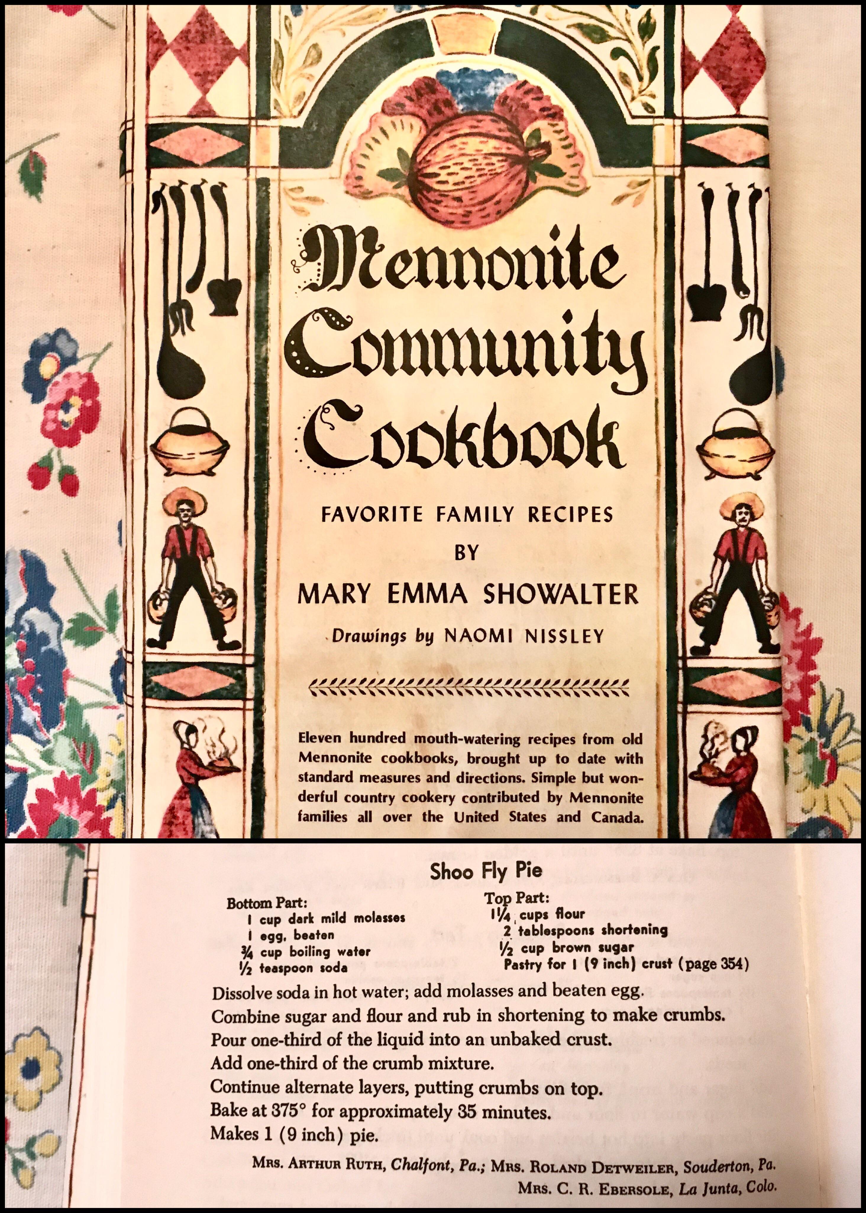 An old Pennsylvania Dutch Mennonite community cookbook my great grandmother was featured in