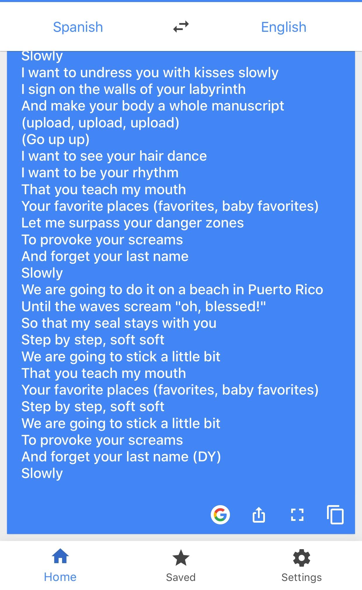 Despacito lyrics in English page 3 r/PewdiepieSubmissions