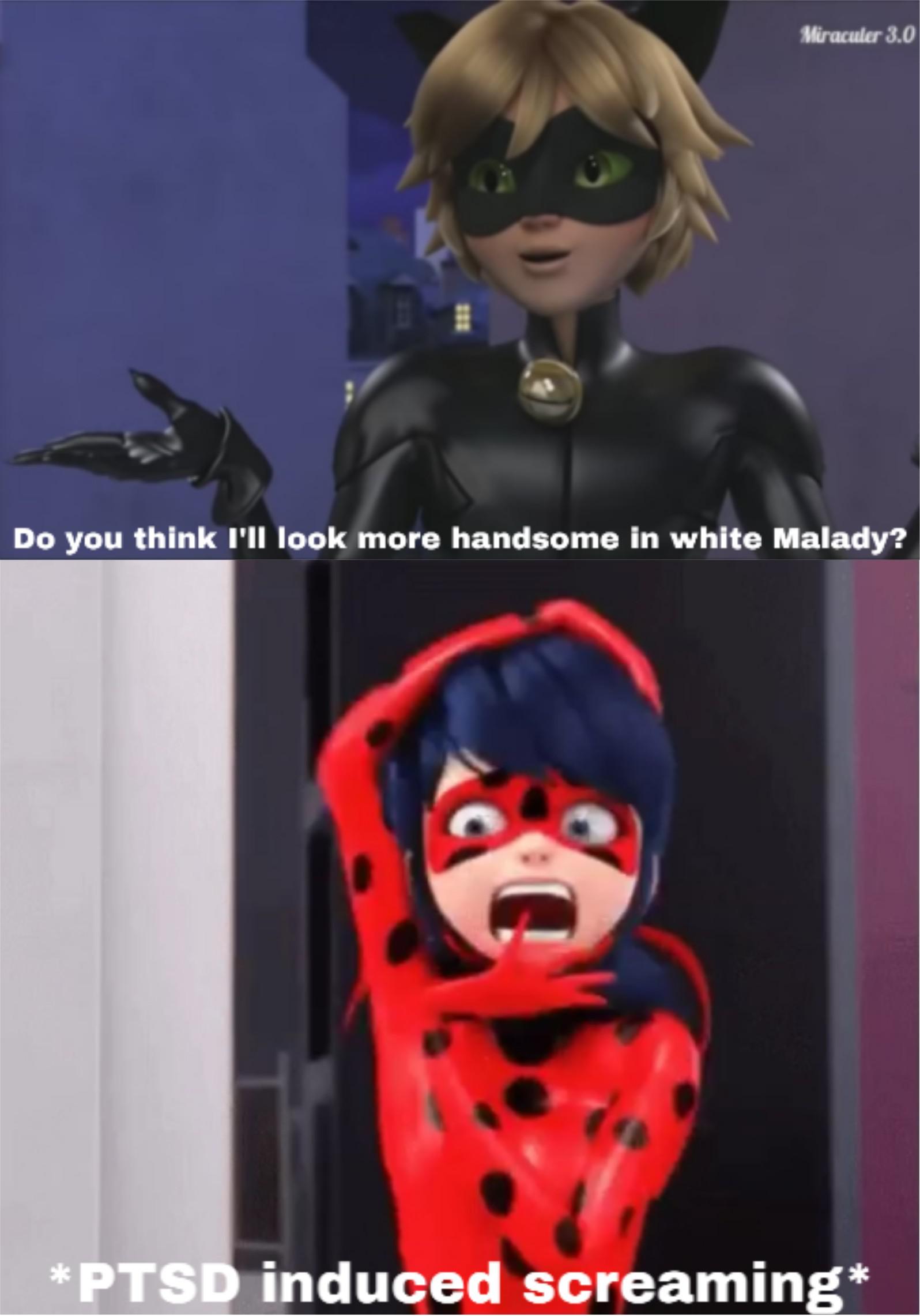 Imagine Chat trips into a bucket of white paint... r/miraculousladybug