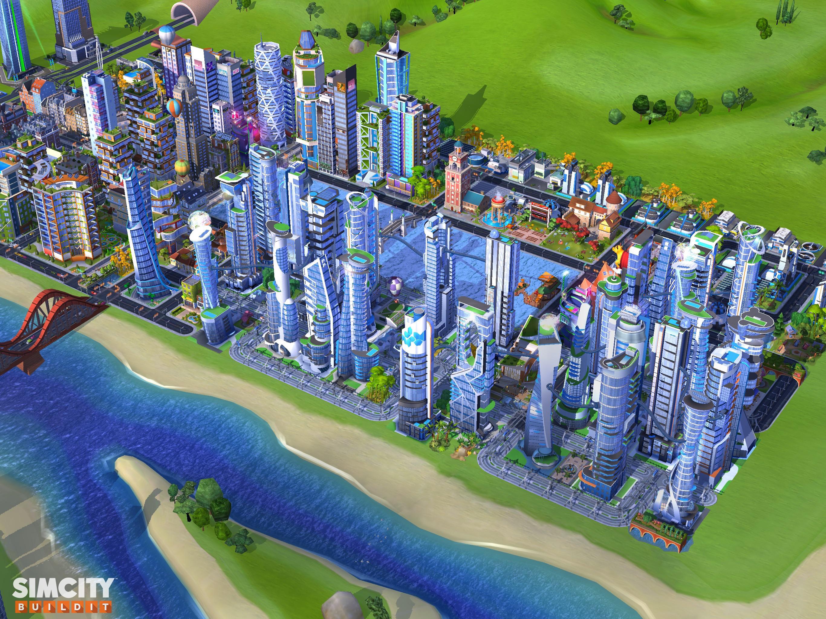 The Omega Village in Wicked City, with all types of omega buildings