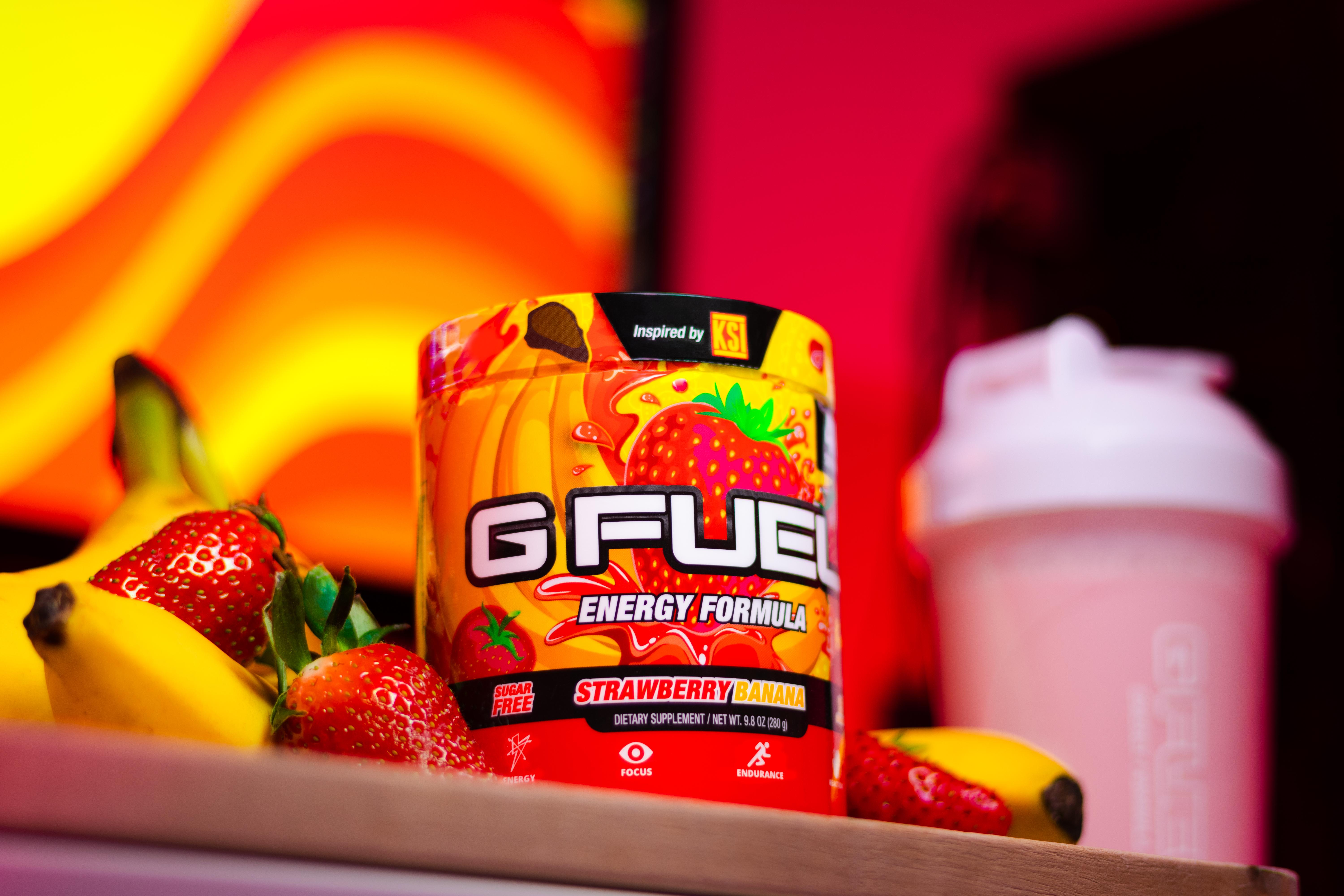 KSI's StrawberryBanana GFUEL FLAVOUR, photo by me ) r/ksi