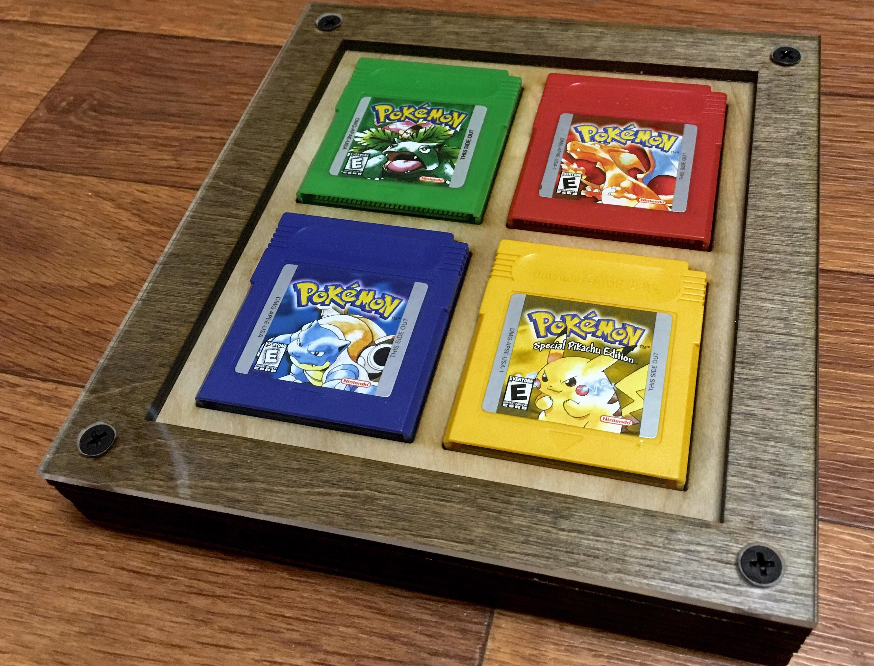 I made a frame to display my original pokemon games. r/pokemon